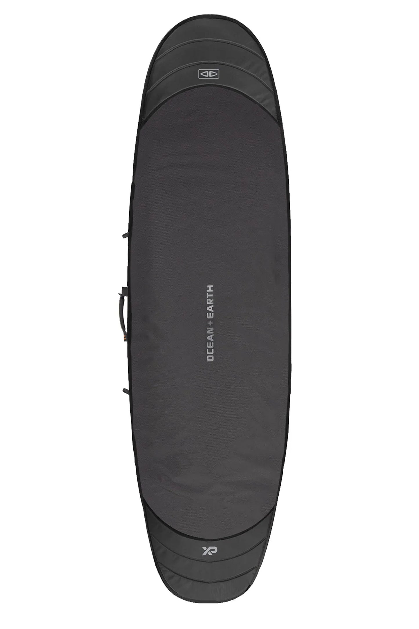 Top view of black Ocean & Earth Hypa Longboard Day Bag.