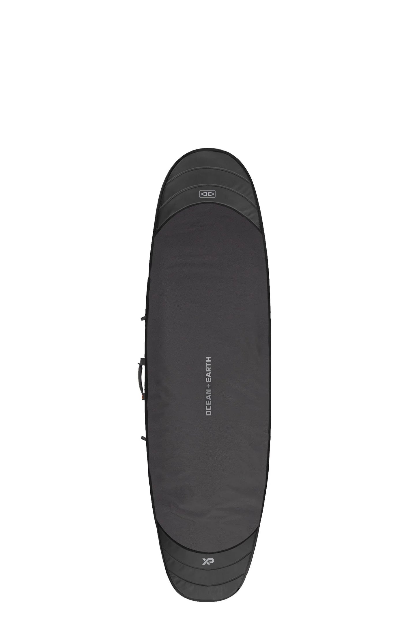 Top view of black Ocean & Earth Hypa Longboard Day Bag.