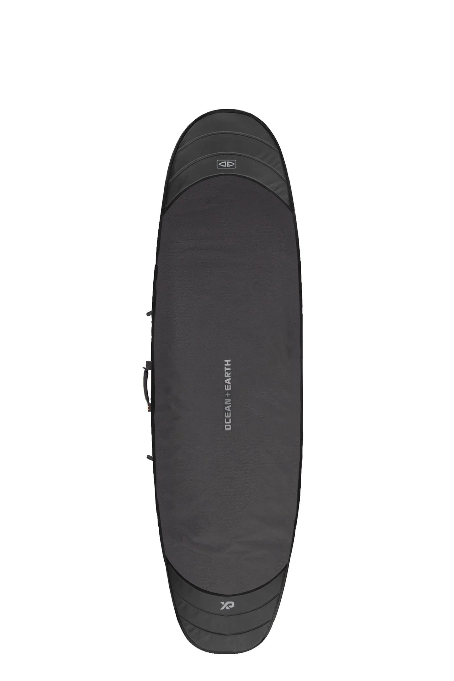 Top view of black Ocean & Earth Hypa Longboard Day Bag.