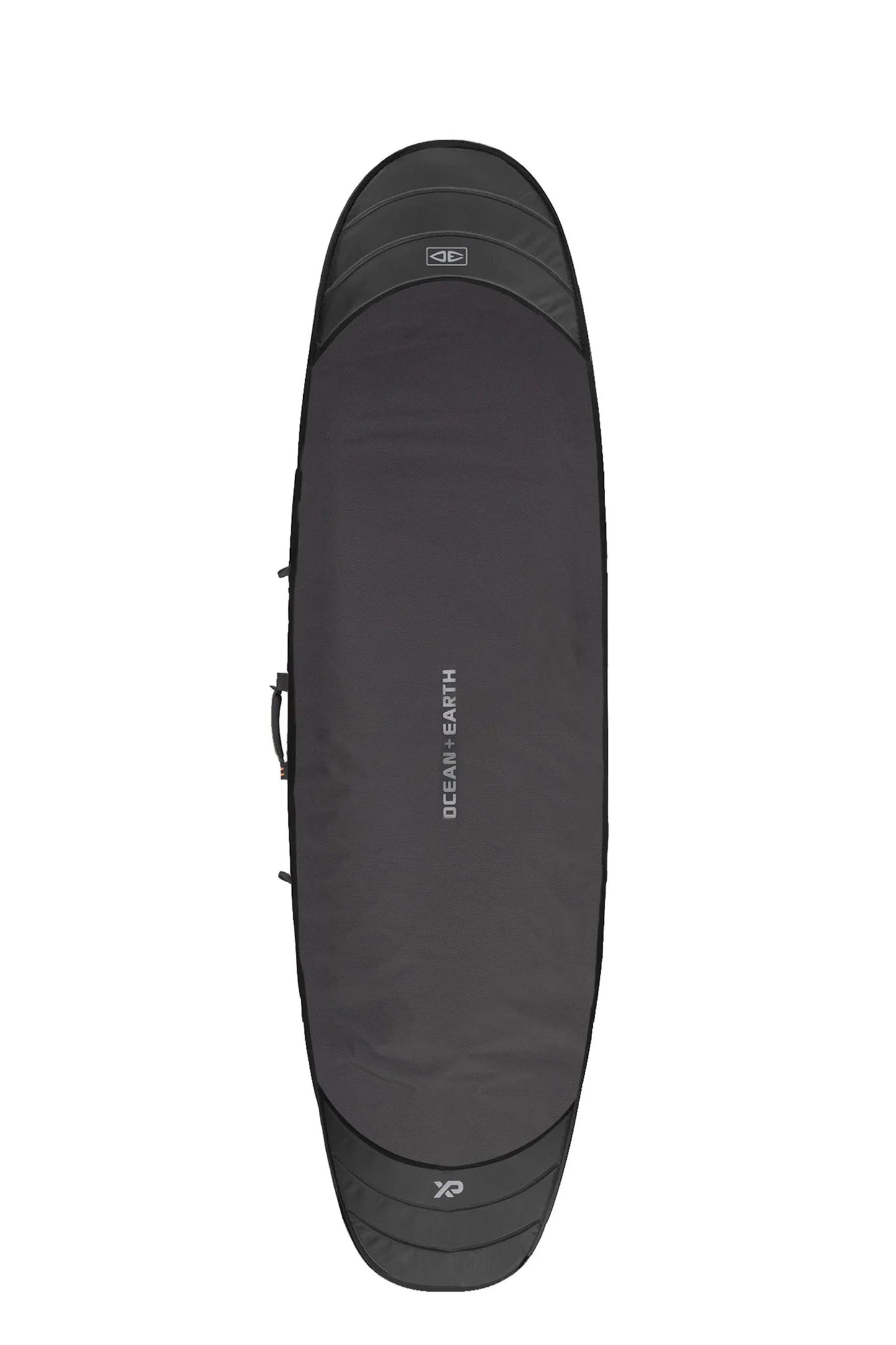 Top view of black Ocean & Earth Hypa Longboard Day Bag.
