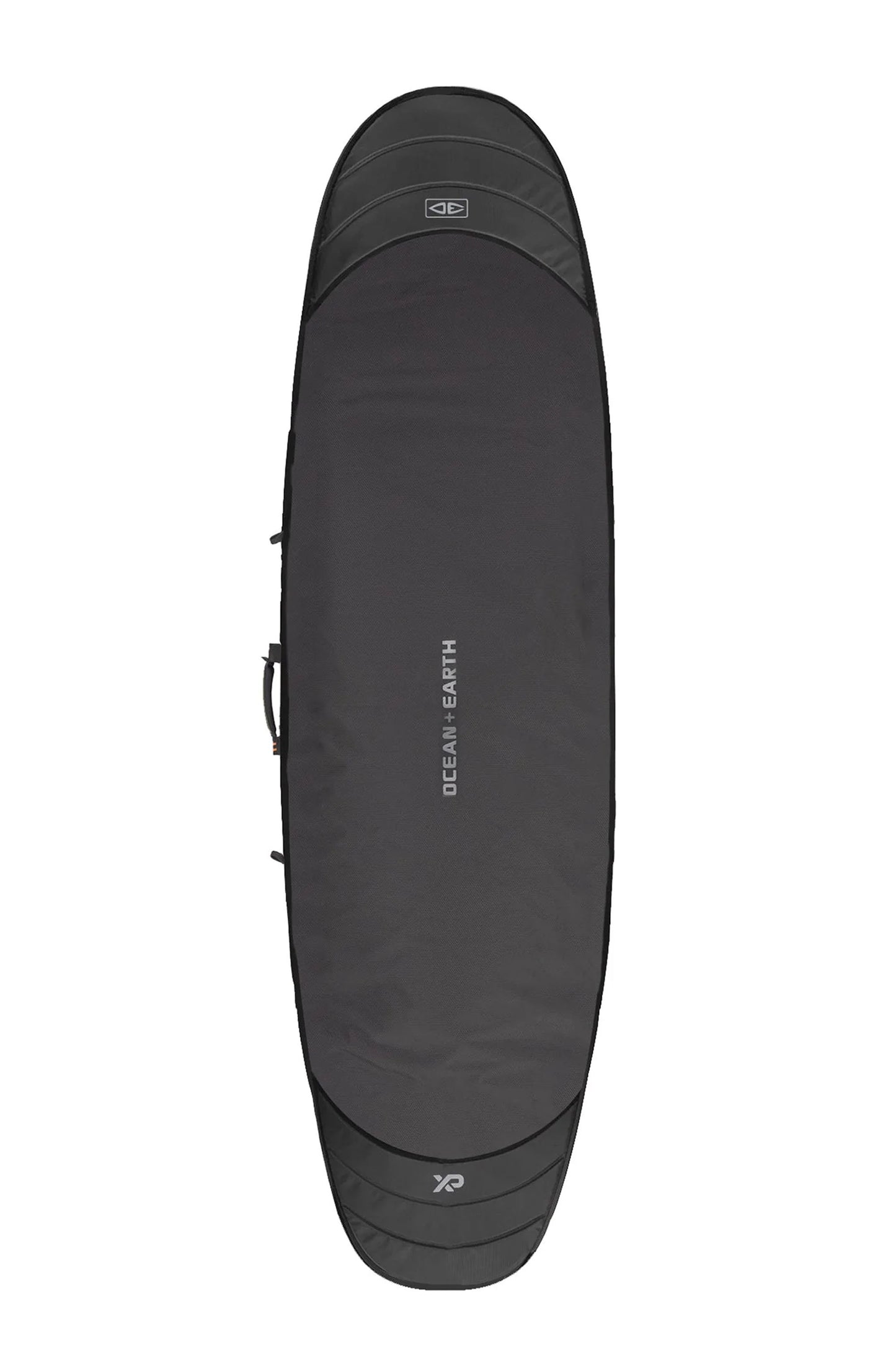 Top view of black Ocean & Earth Hypa Longboard Day Bag.