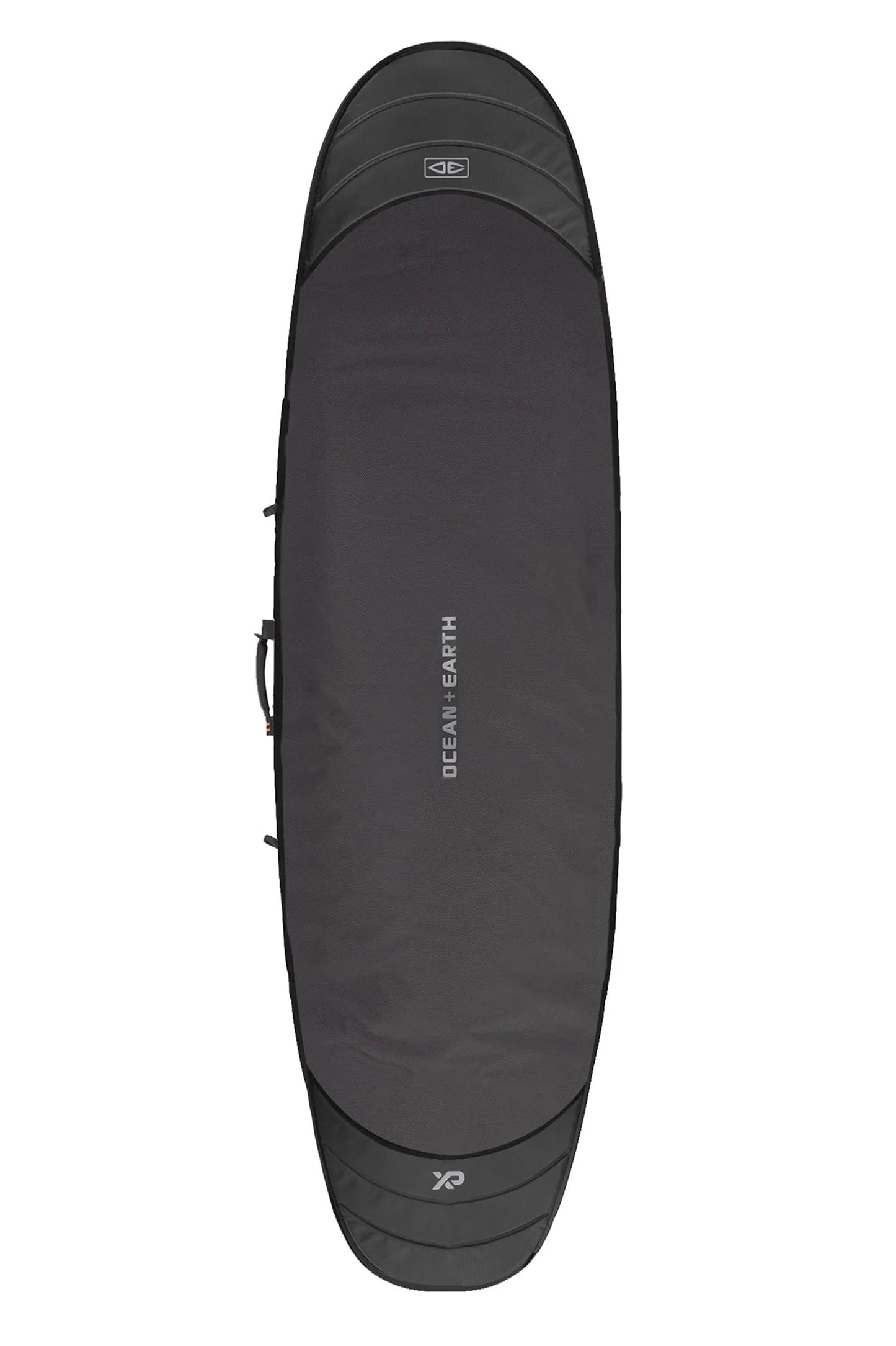 Top view of black Ocean & Earth Hypa Longboard Day Bag.