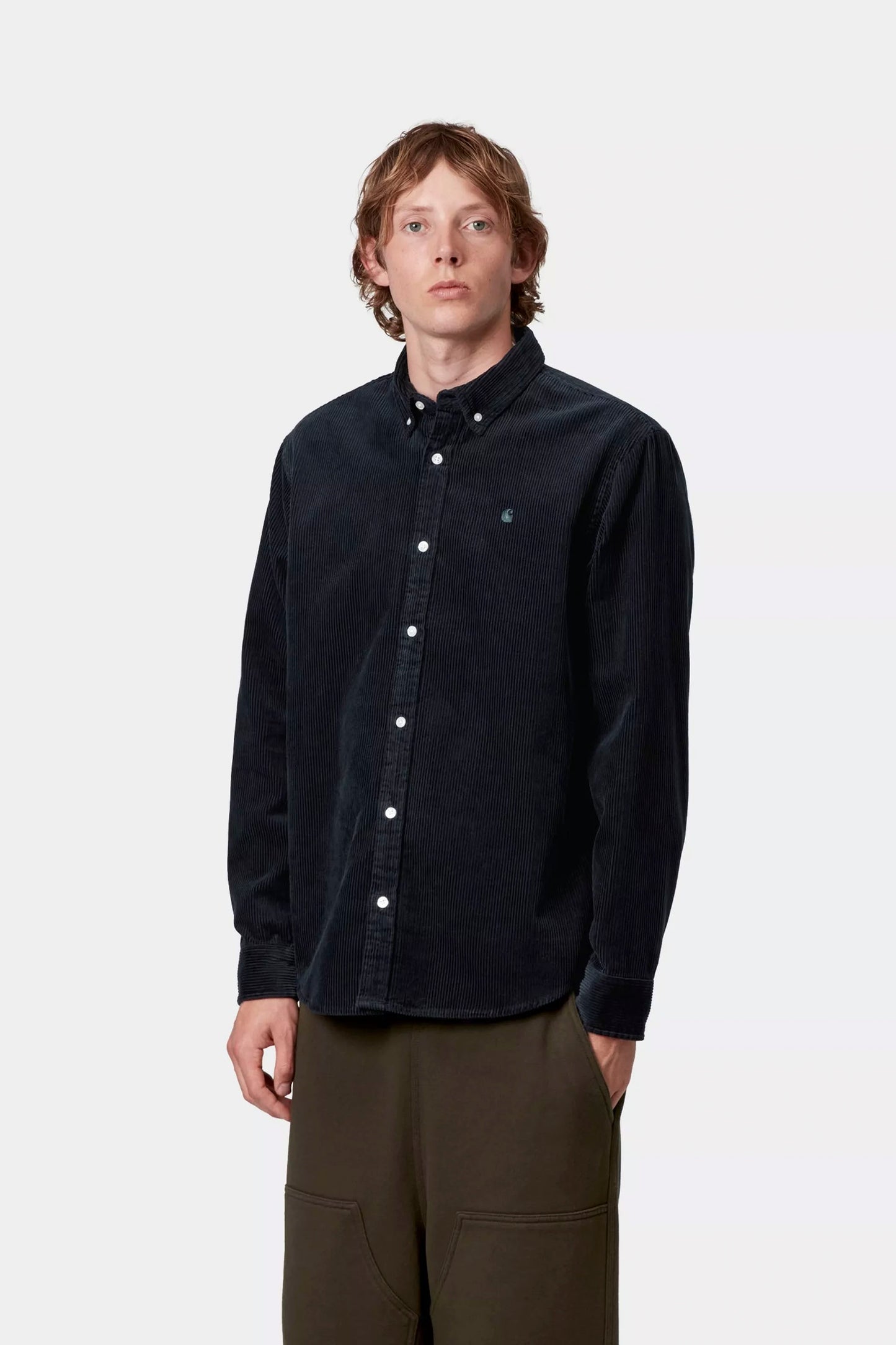 Pukas Surf Shop Carhartt WIP L/S Madison Cord Shirt Dark Navy corduroy relaxed fit