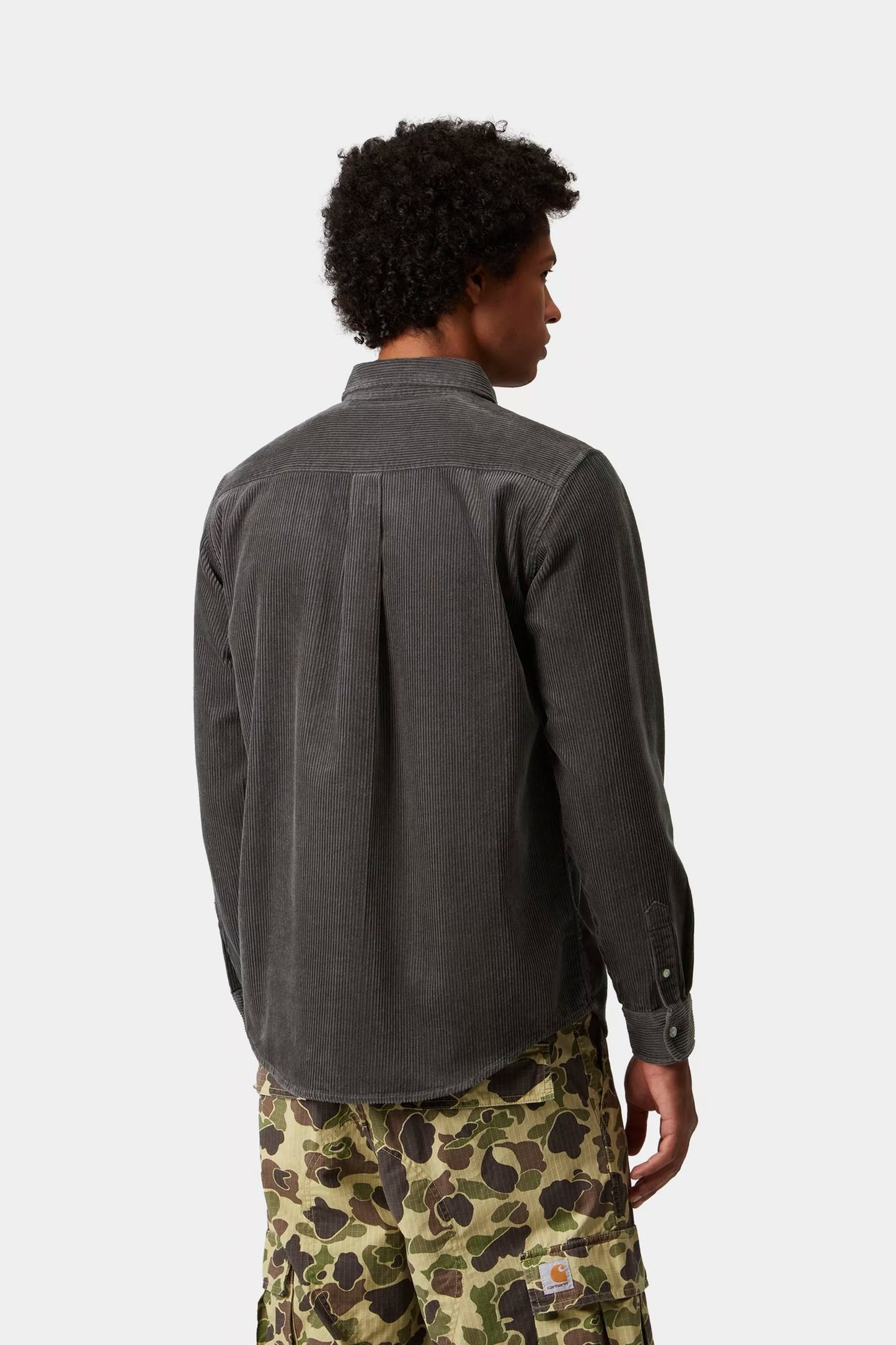 Pukas Surf Shop Carhartt WIP L/S Madison Cord Shirt Graphite corduroy relaxed fit
