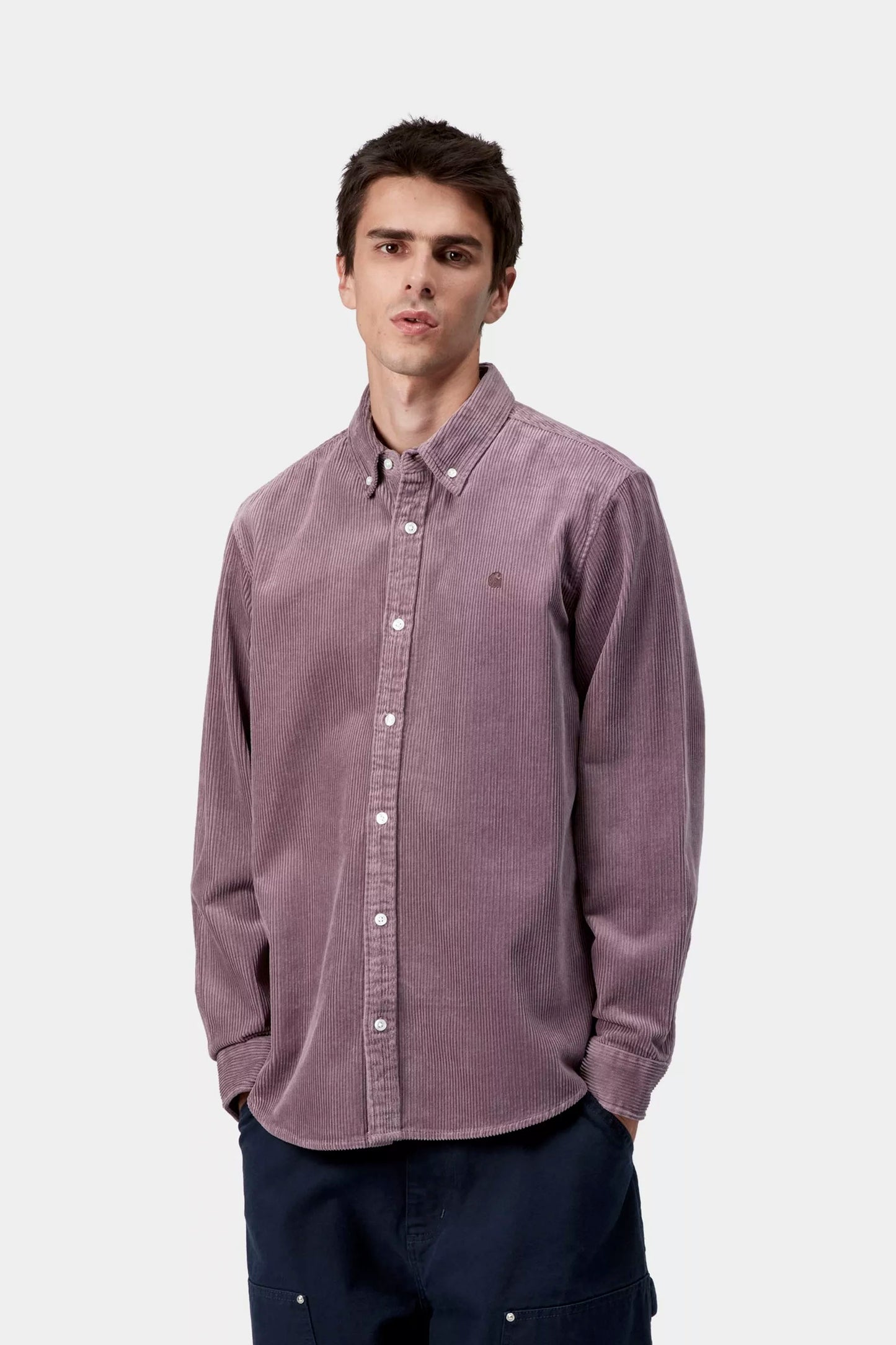 Pukas Surf Shop Carhartt WIP L/S Madison Cord Shirt Phlox corduroy vibrant colour
