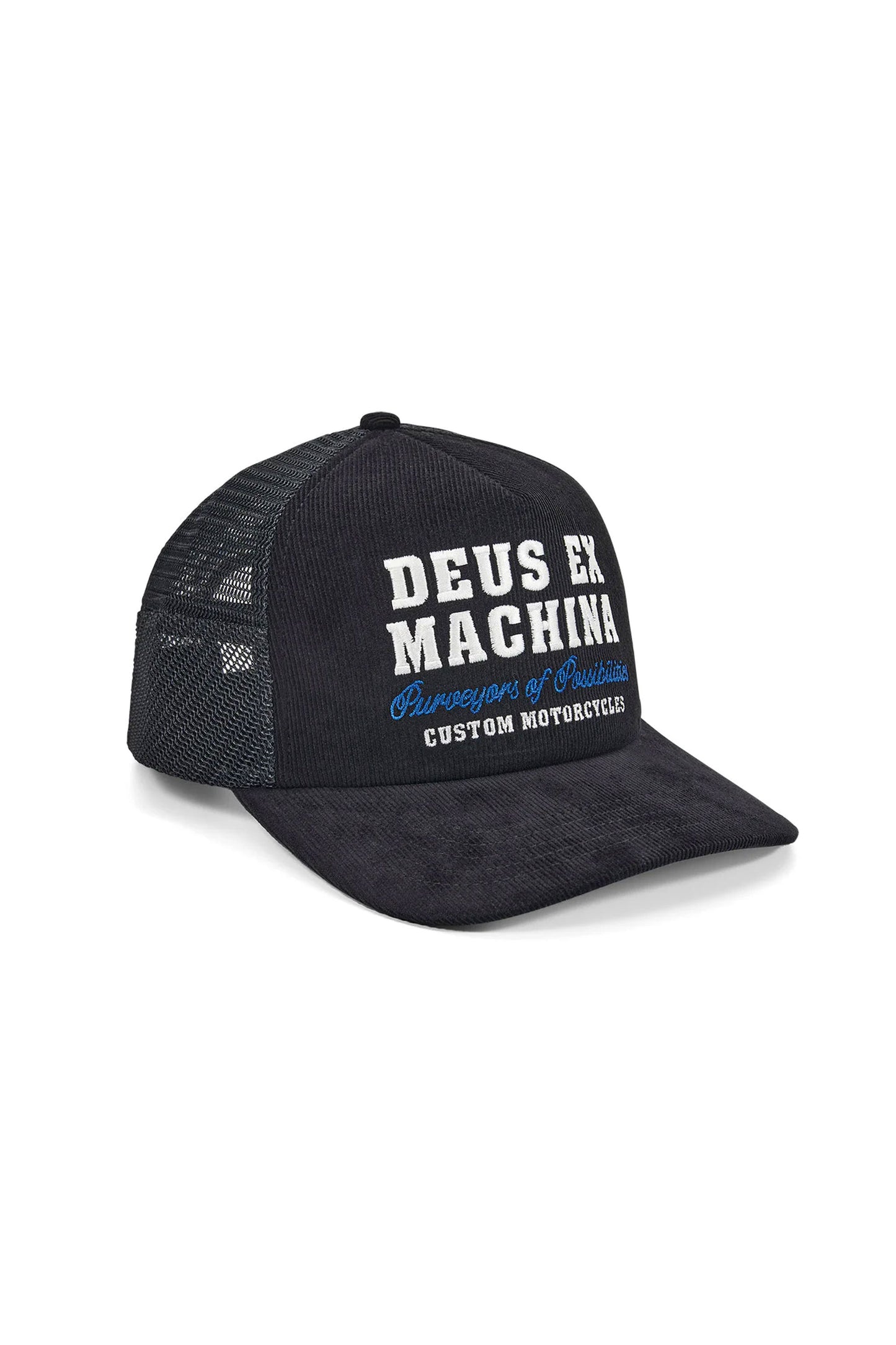 Pukas Surf Shop Cap Deus Gumshoe Cord Trucker Black