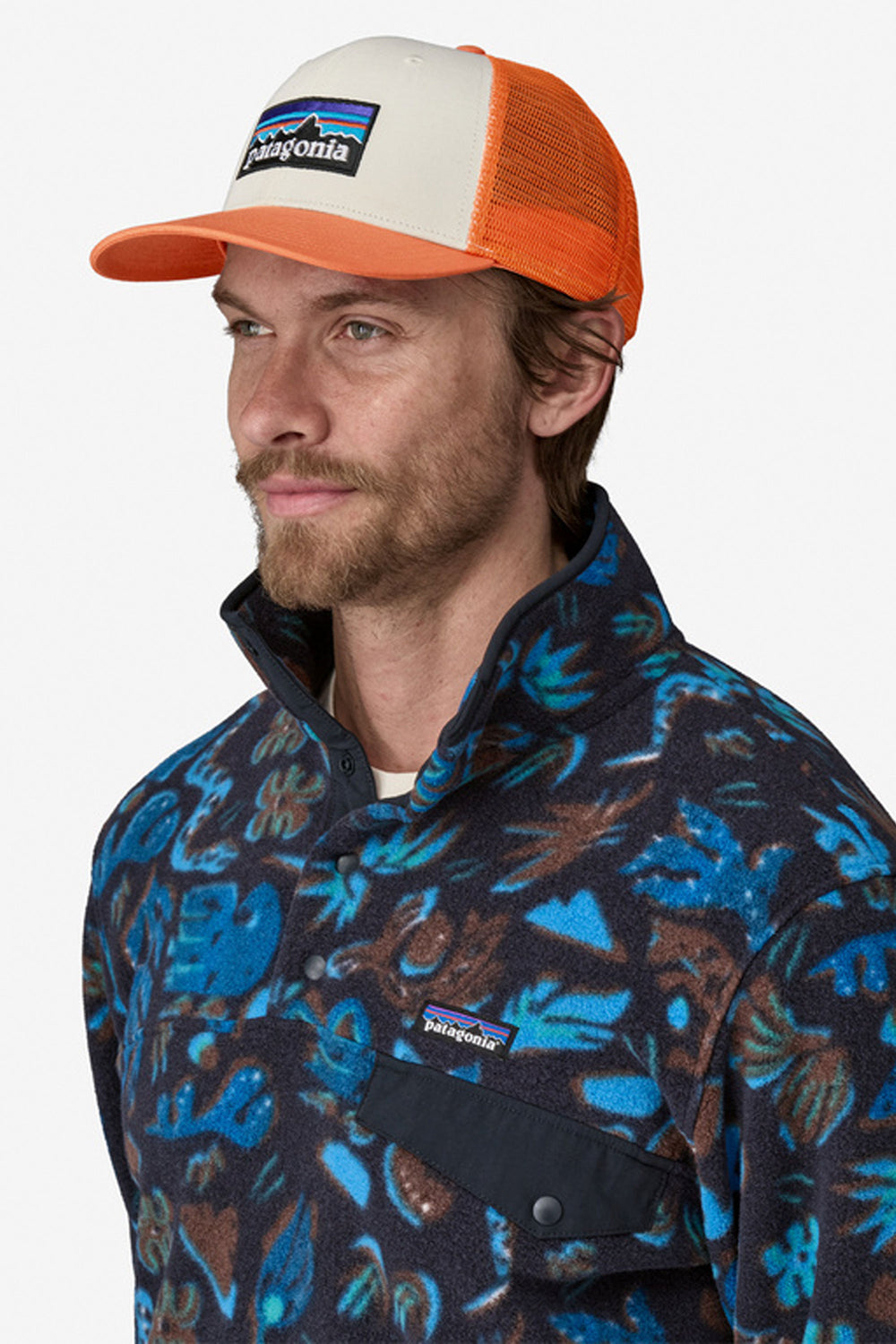 Pukas-Surf-Shop-Cap-Man-Patagonia-P-6-Truker-White