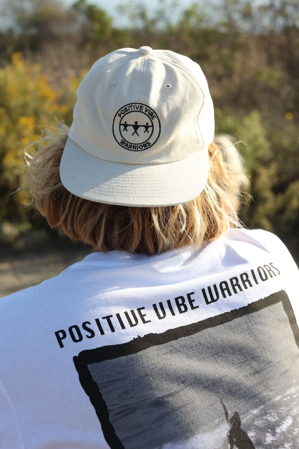 Pukas Surf Shop Cap Positive Vibe Warriors Pvw Classic Logo Cream