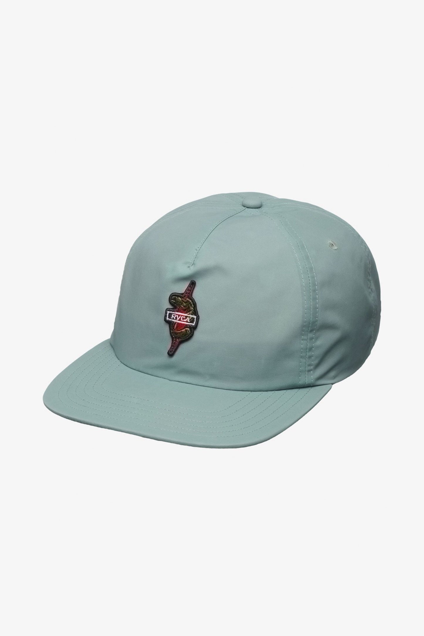 Pukas Surf Shop RVCA snapback cap with Shock Squad logo