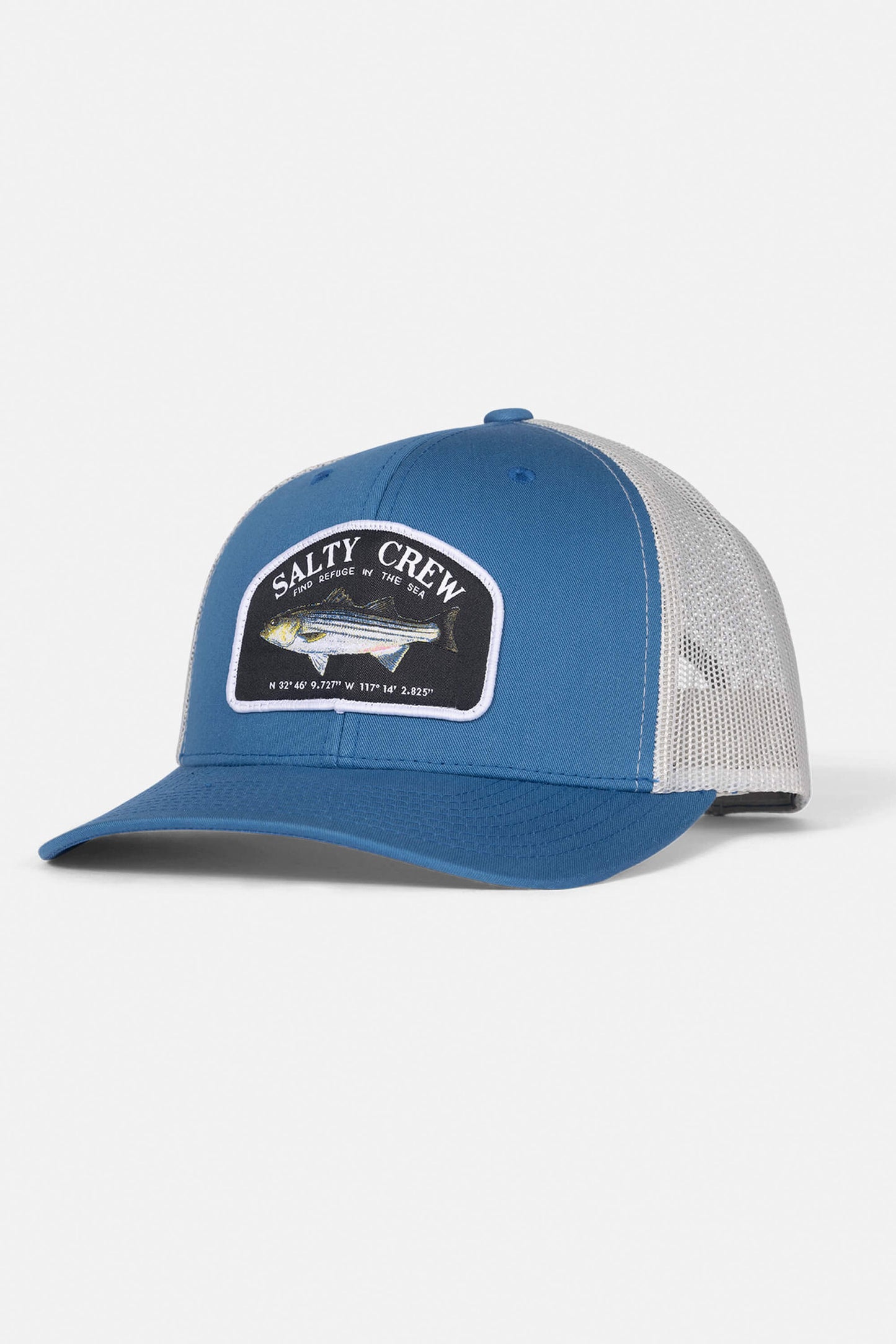 Pukas Surf Shop Cap Salty Crew Striper Retro Trucker Navy