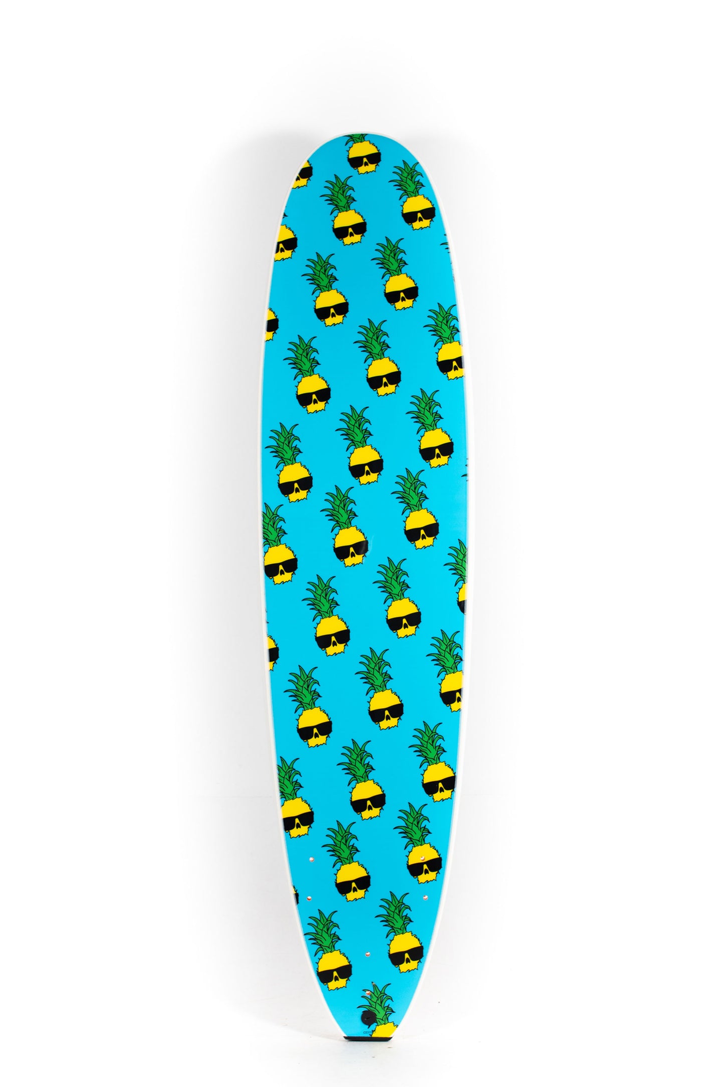 Blue and white Catch Surf Surfboard with Pineapple print size 8'0" at Pukas Surf Shop