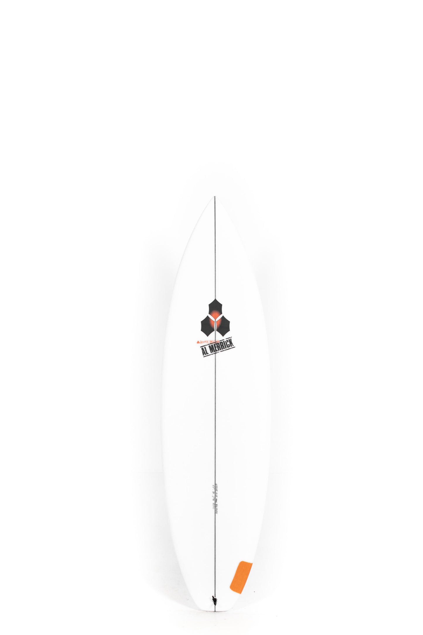White Channel Islands Surfboard size 6'2" on a white background by Pukas Surf Shop