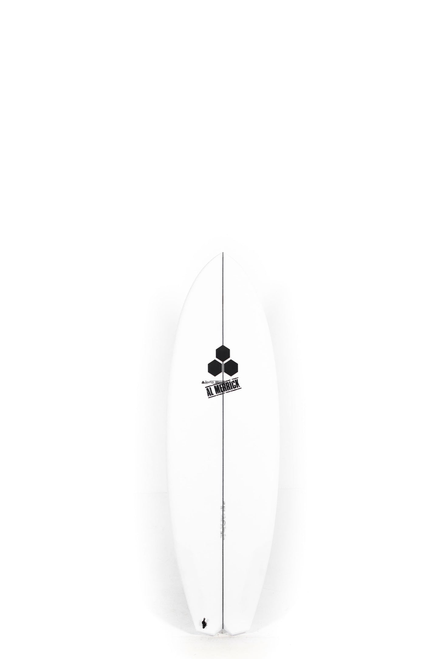 White Channel Islands Surfboard Bobby Quad size 5'6" on a white background by Pukas Surf Shop