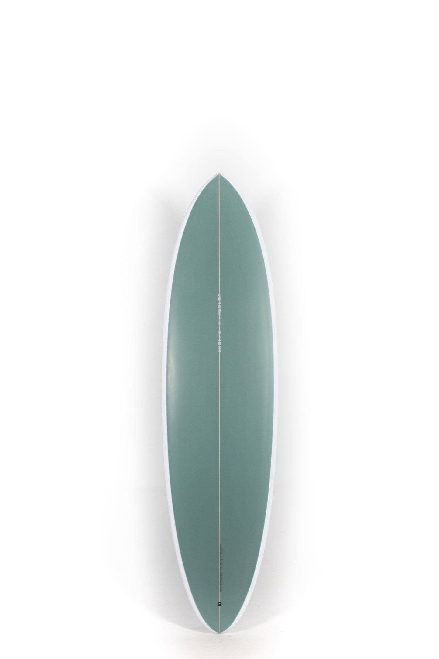 Green Channel Islands CI MID Surfboard with white rail size 6'10" at Pukas Surf Shop