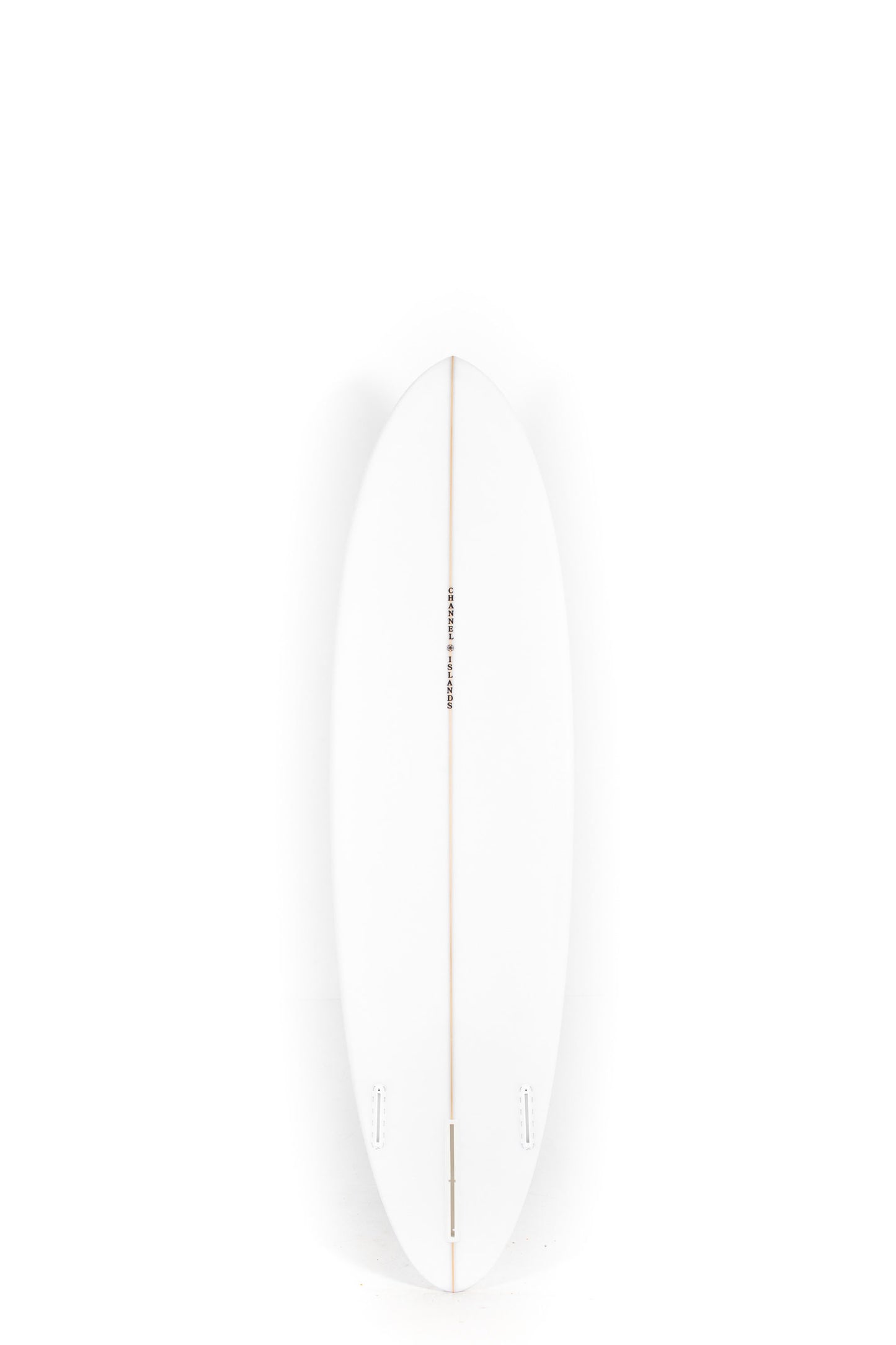 White Channel Islands Surfboard Ci Mid  size 6'10" on a white background by Pukas Surf Shop - 2