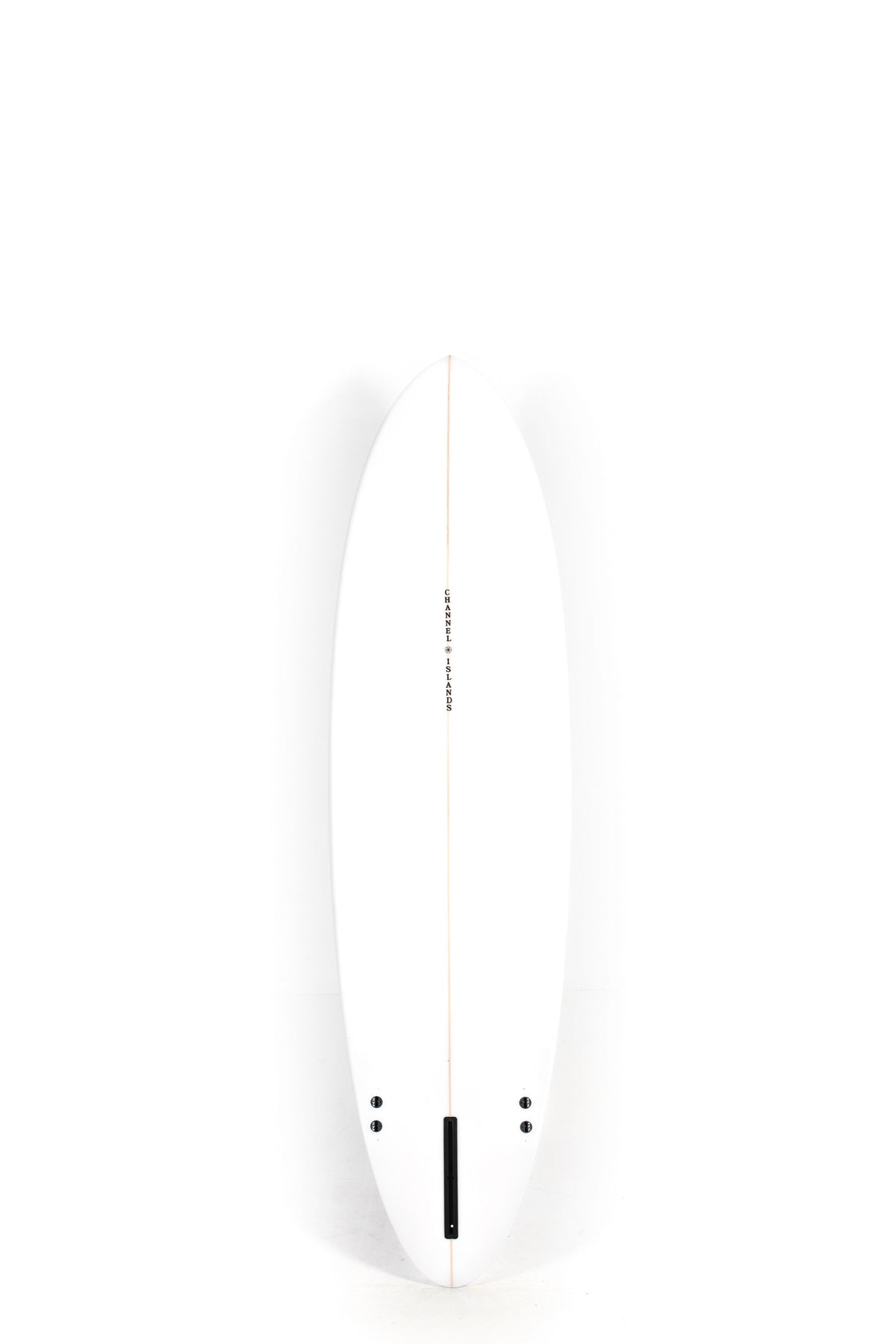 White Channel Islands Surfboard CI MID size 6'10" on a white background by Pukas Surf Shop - 2