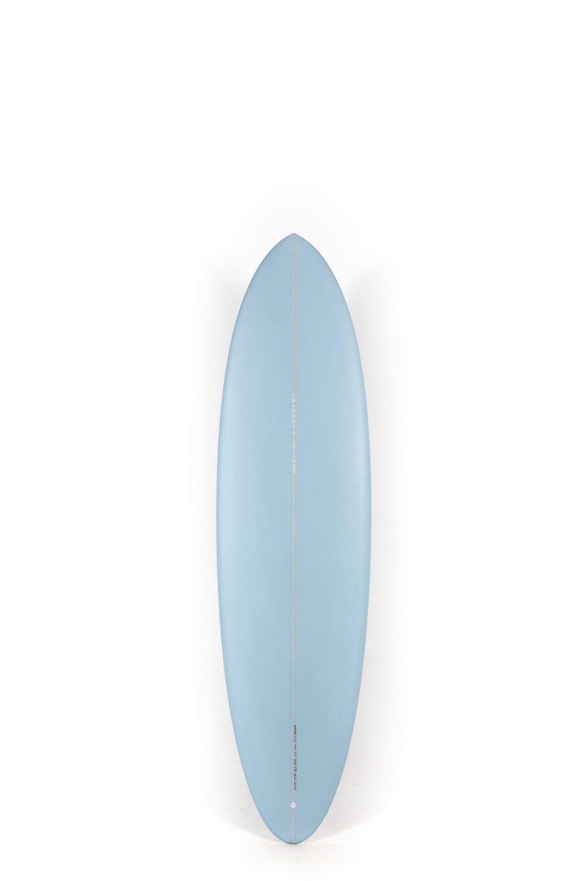 Blue Channel Islands Surfboard CI MID size 6'10" on a white background by Pukas surf shop