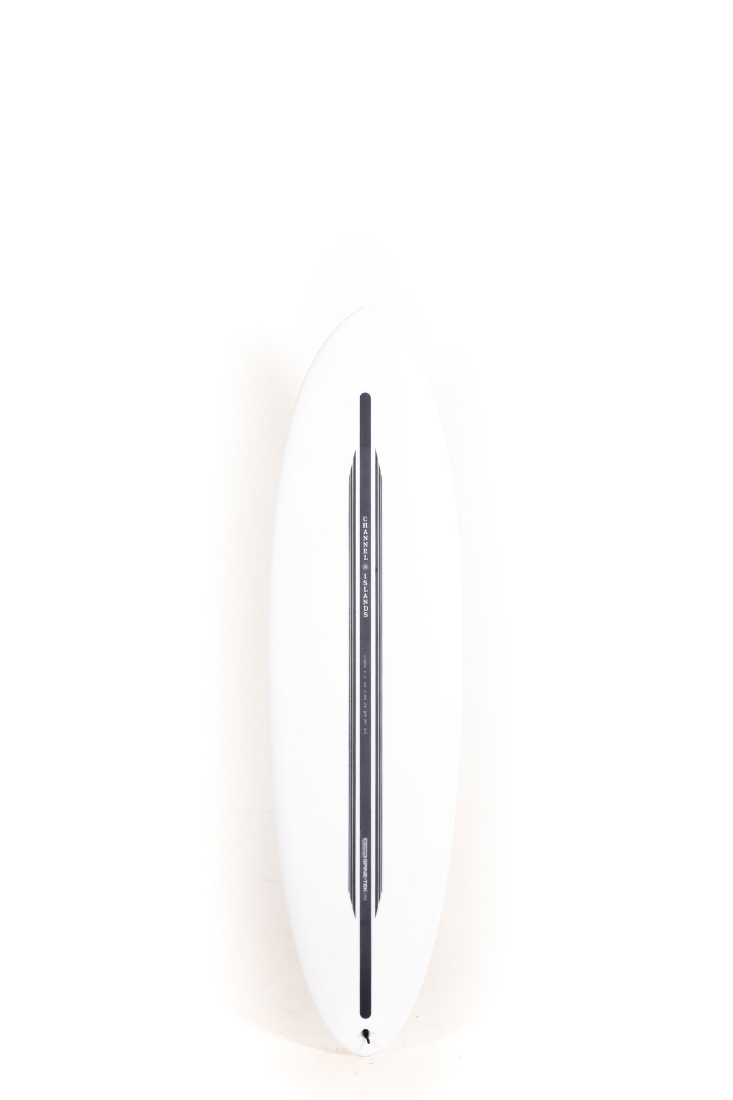White Channel Islands CI MID Surfboard with black carbon strip in the middle size 6'6" at Pukas Surf Shop
