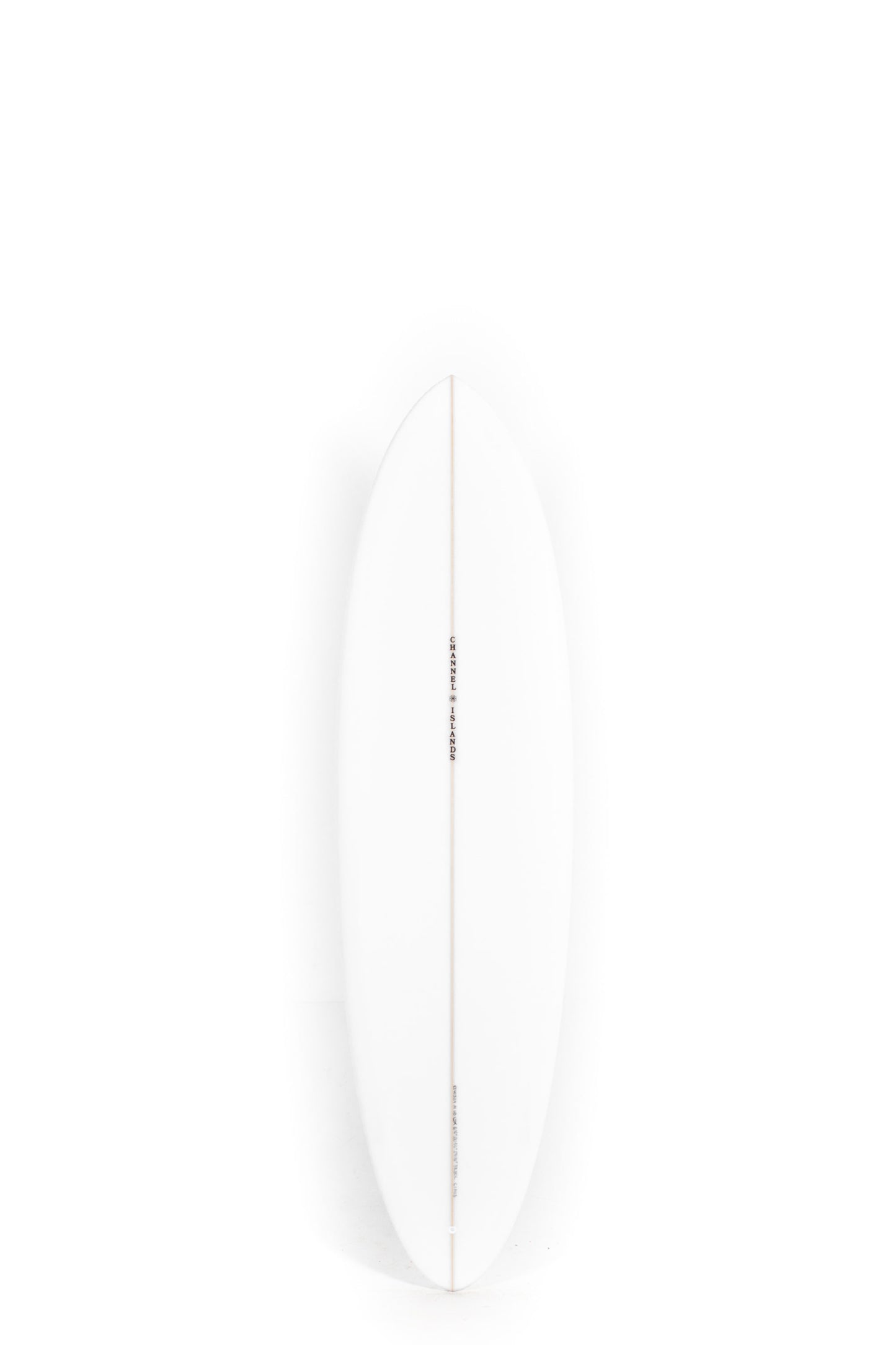 White Channel Islands Surfboard CI MID size 6'6" on a white background by Pukas Surf Shop