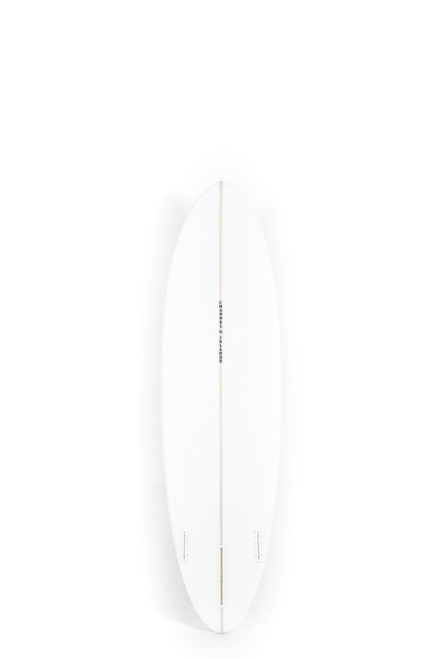 White Channel Islands Surfboard CI MID size 6'6" on a white background by Pukas Surf Shop - 2