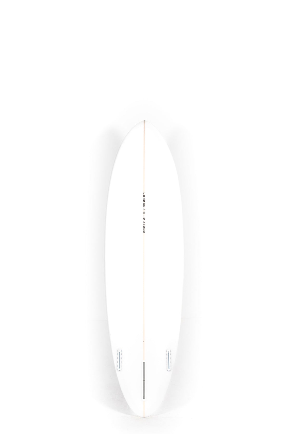 White Channel Islands Surfboard CI MID size 6'6" on a white background by Pukas Surf Shop - 2