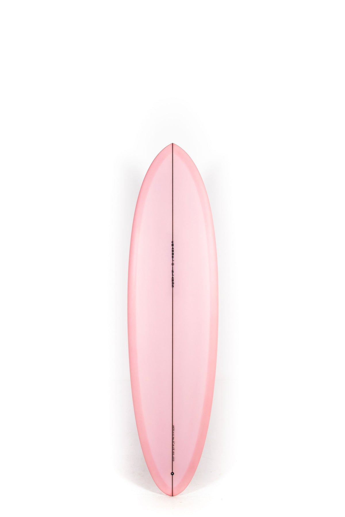 Pink Channel Islands Surfboard CI MID size 6'8" on a white background by Pukas surf shop