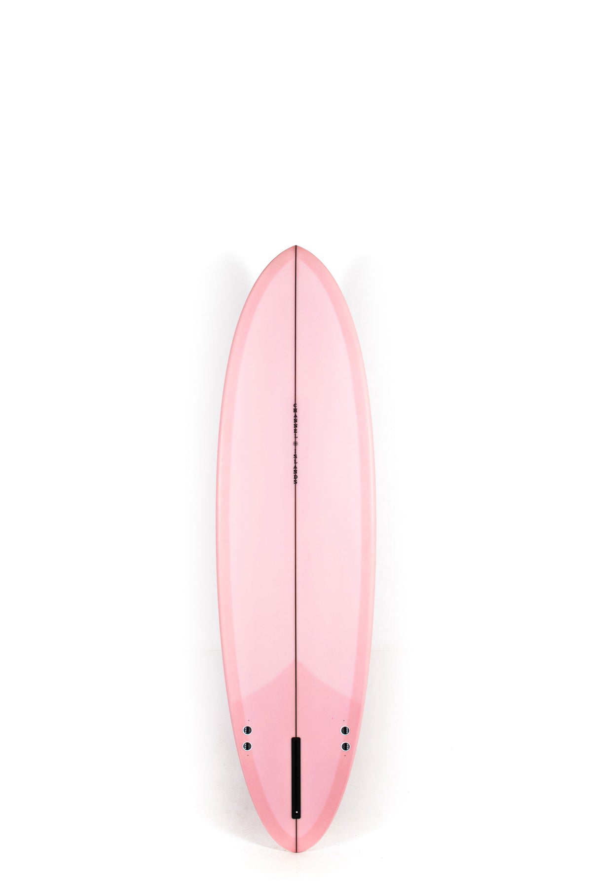 Pink Channel Islands Surfboard CI MID size 6'8" on a white background by Pukas surf shop - 2