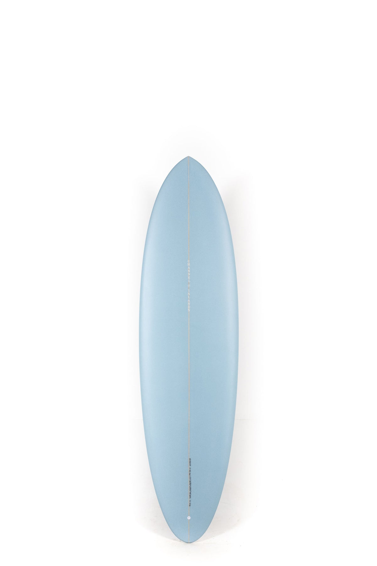 Blue Channel Islands Surfboard CI MID size 6'8" on a white background by Pukas surf shop