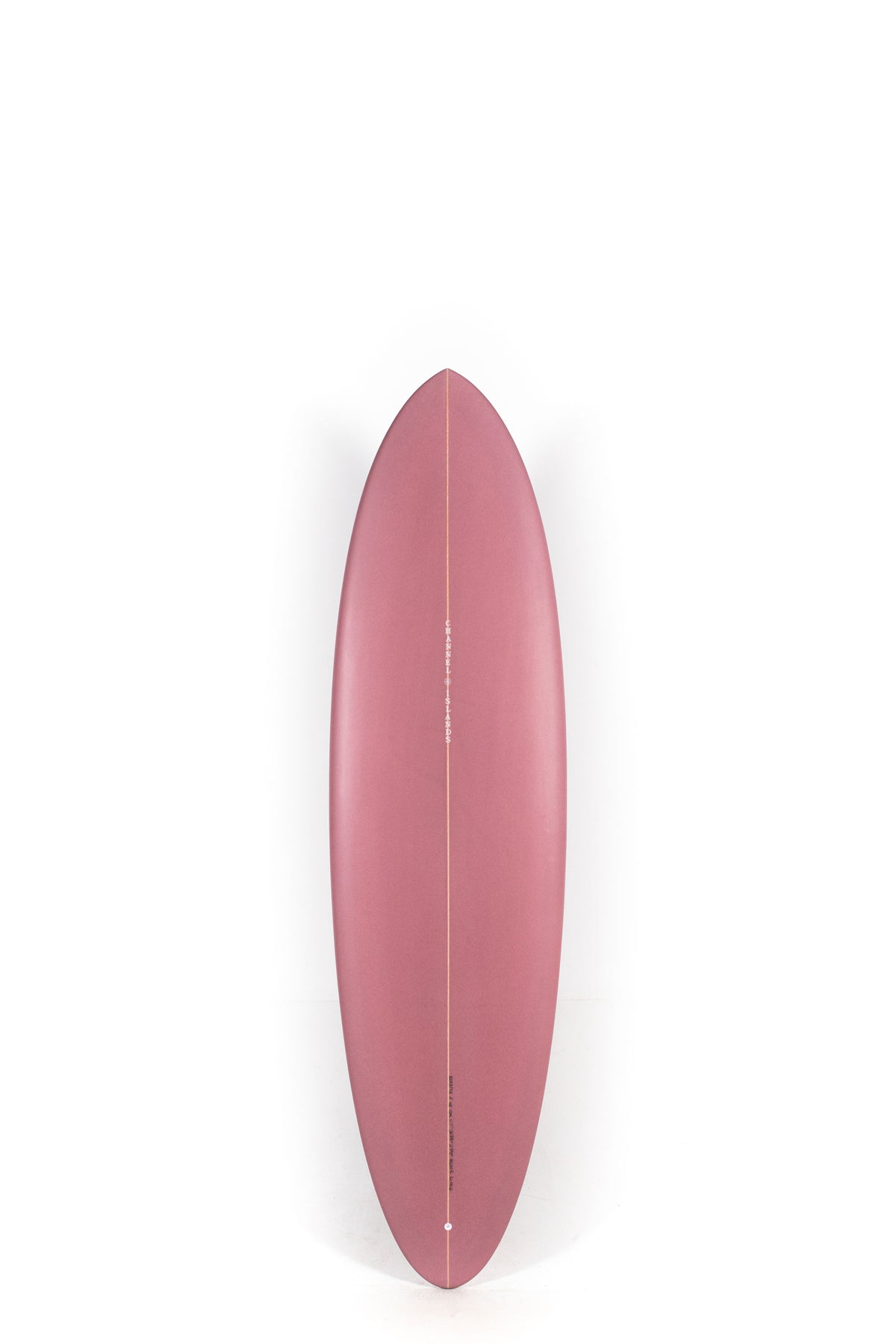 Dark pink Channel Islands surfboard size 6'8" on a white background by Pukas Surf Shop