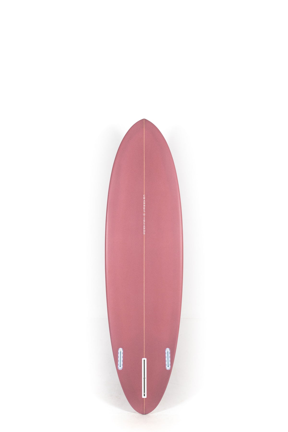 Dark pink Channel Islands surfboard size 6'8" on a white background by Pukas Surf Shop - 2