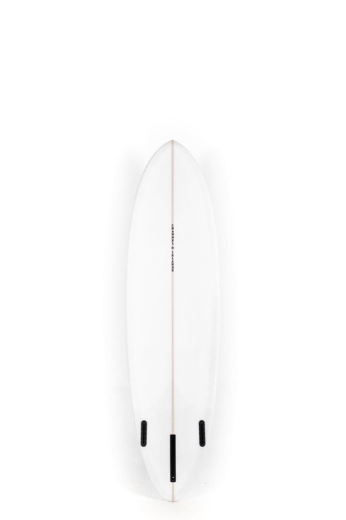 White Channel Islands Surfboard CI Mid size 6'9" on a white background by Pukas surf shop - 2