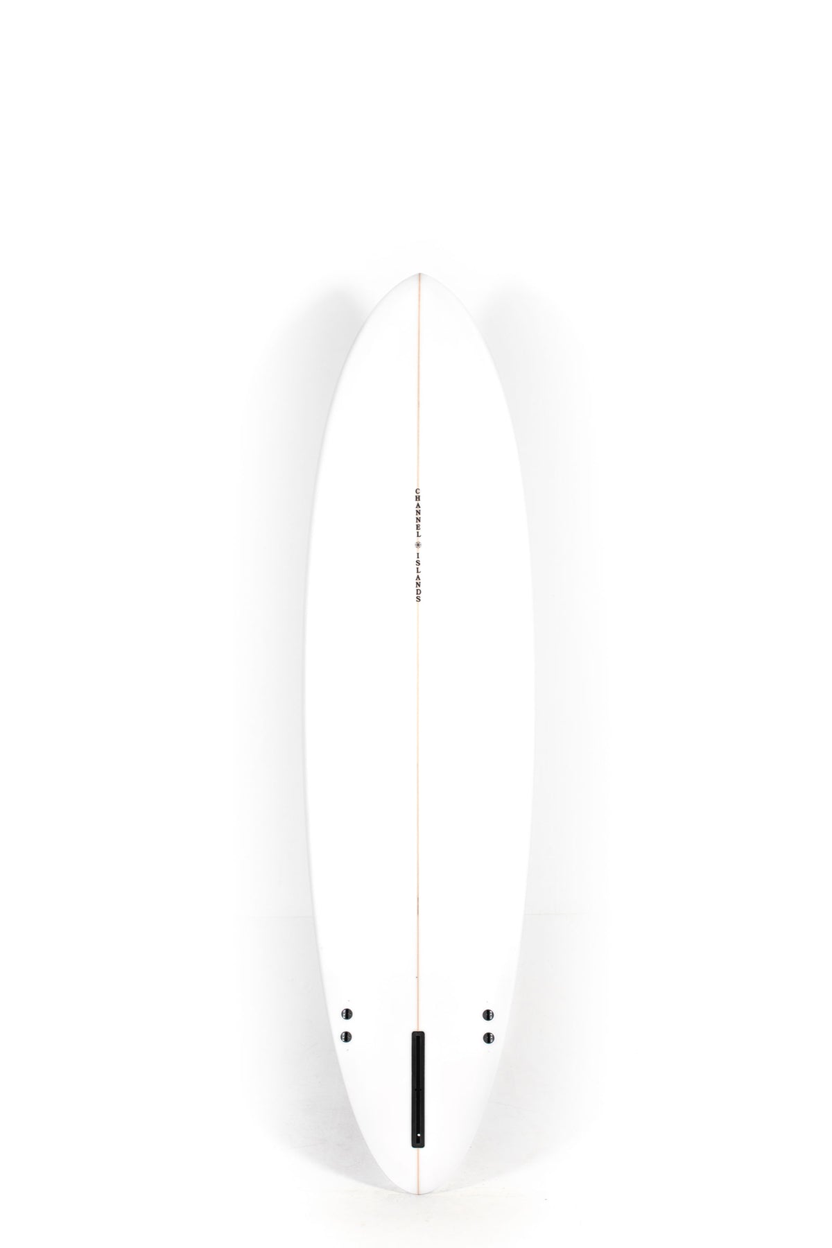 White Channel Islands Surfboard CI MID size 7'2" on a white background by Pukas Surf Shop - 2