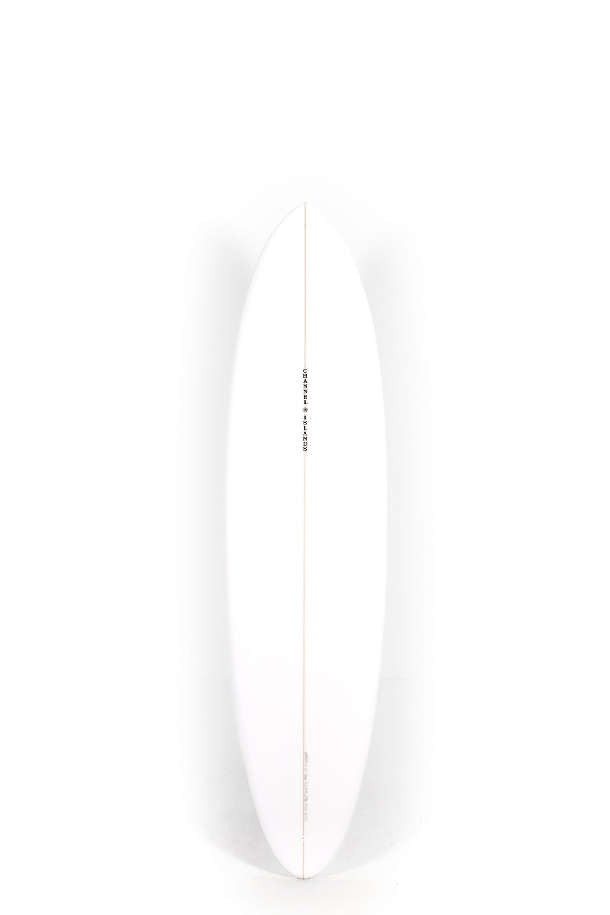White Channel Islands Surfboard CI MID size 7'2" on a white background by Pukas Surf Shop