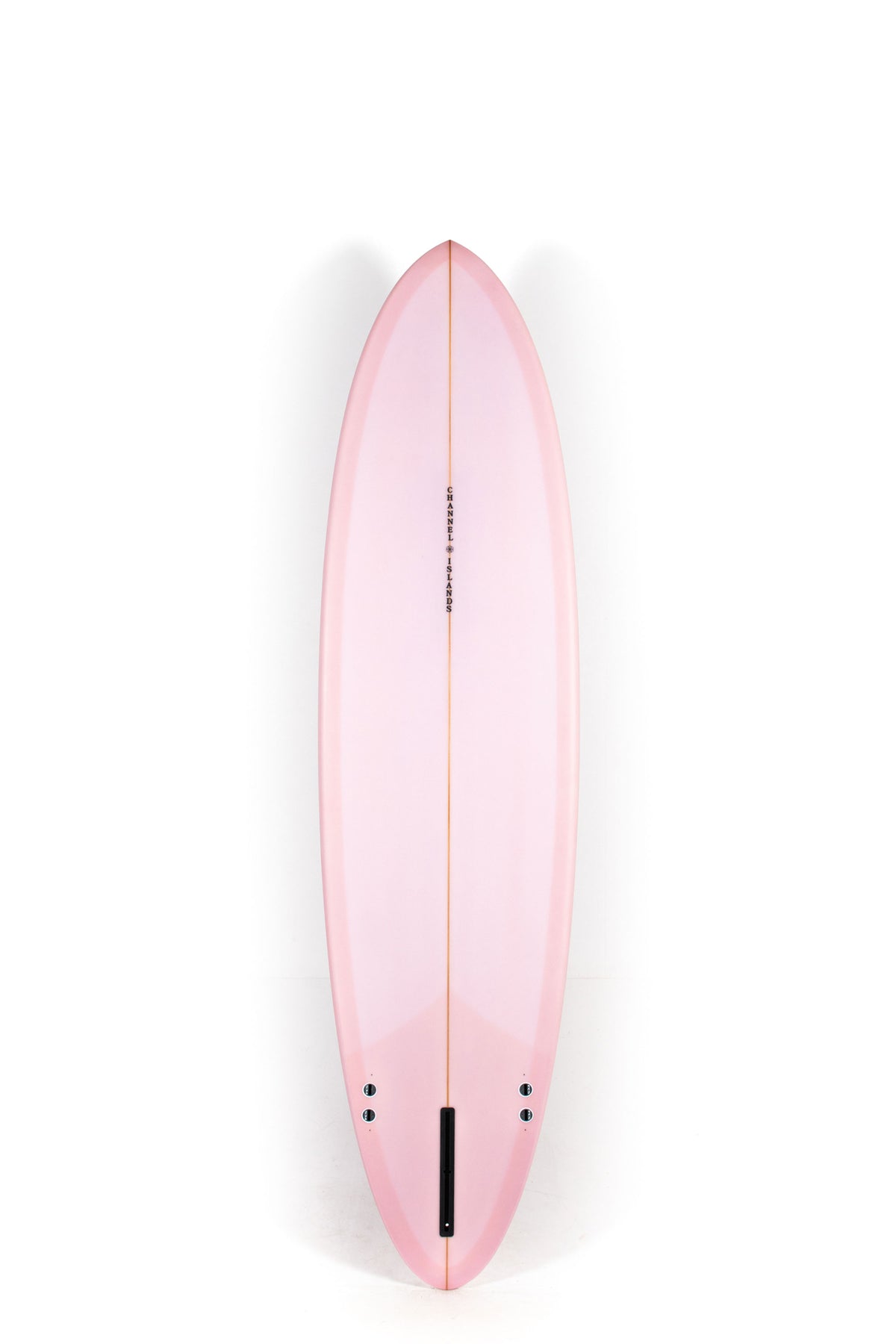 Pink Channel Islands Surfboard CI MID size 7'4" on a white background by Pukas Surf Shop - 2
