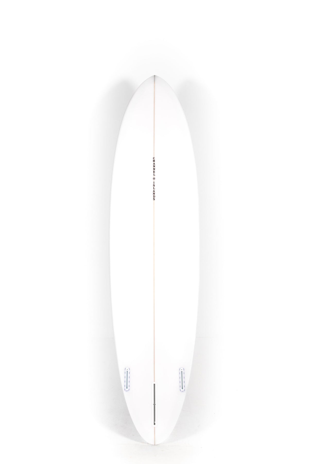 White Channel Islands CI MID size 7'6" on a white background by Pukas surf shop - 2