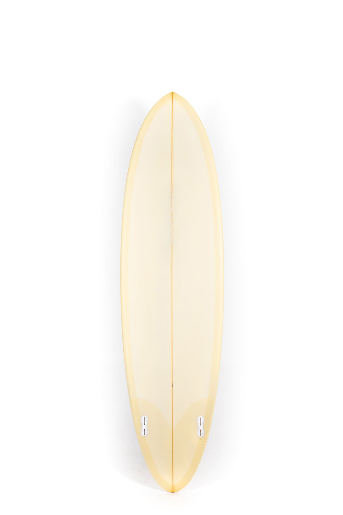 Yellow Channel Islands CI MID TWIN size 6'11" on a white background by Pukas surf shop - 2