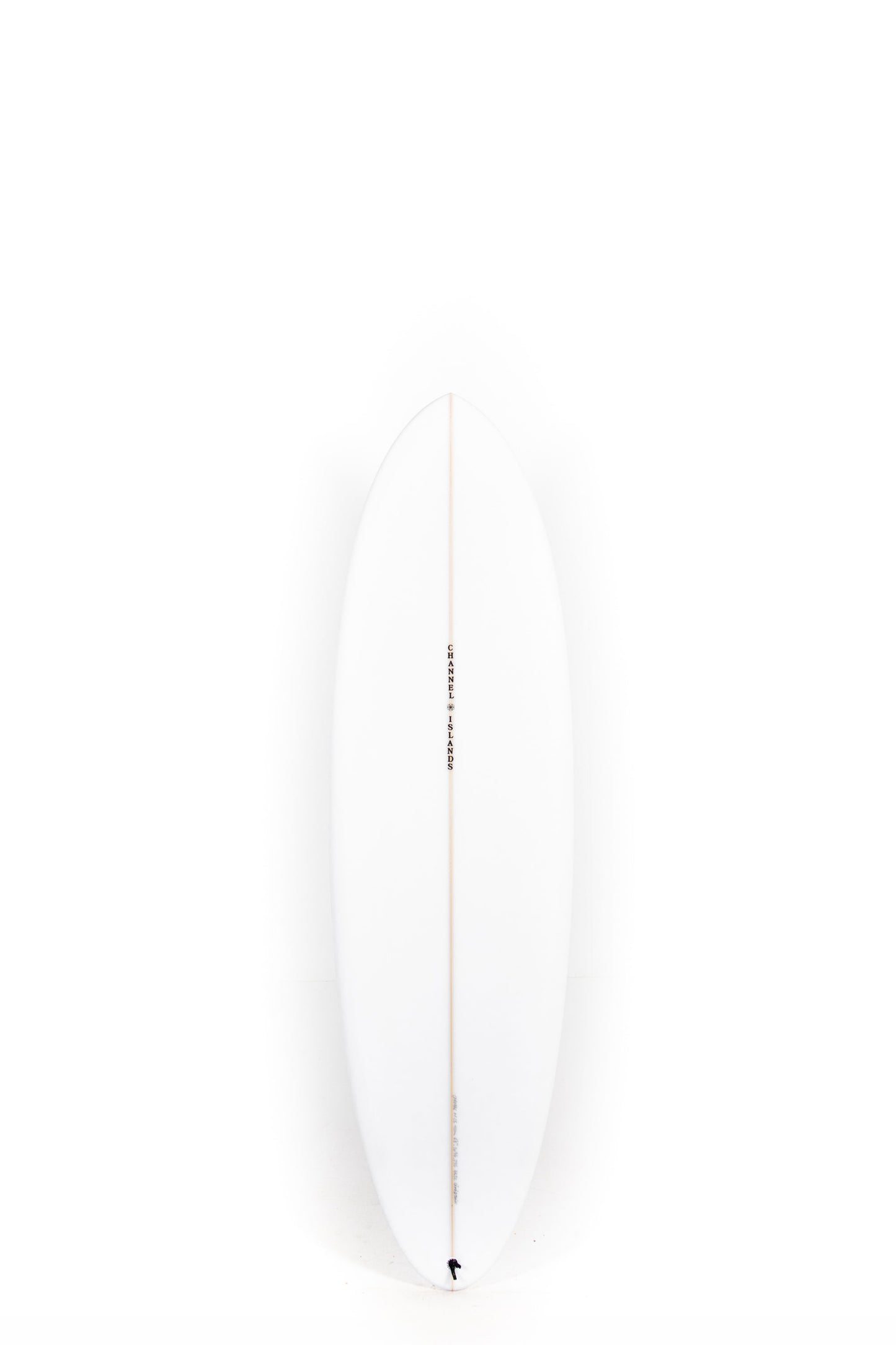 White Channel Islands Surfboard Ci Mid Twin size 6'3" on a white background at Pukas Surf Shop