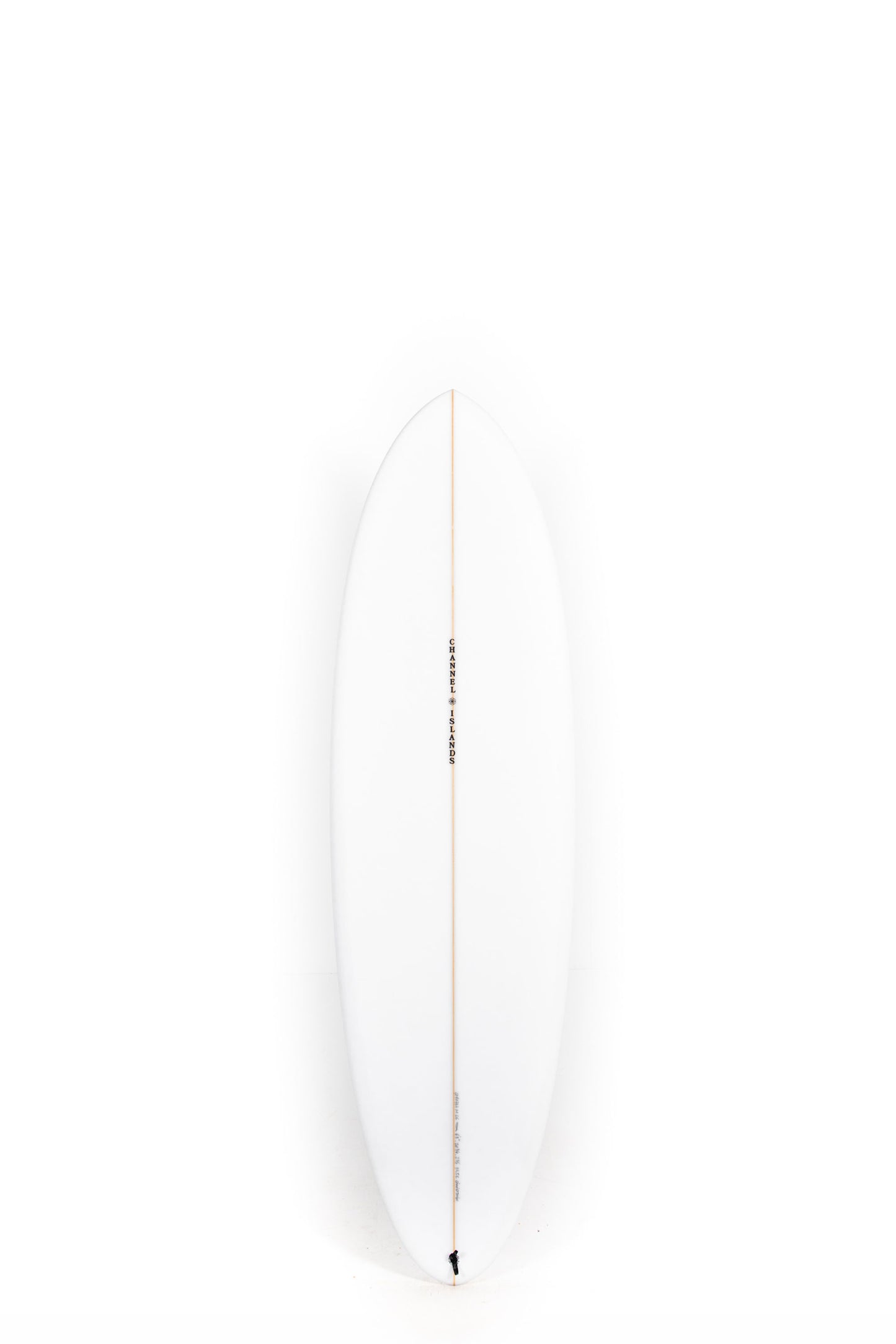 White Channel Islands Surfboard Ci Mid Twin size 6'3" on a white background by Pukas Surf Shop