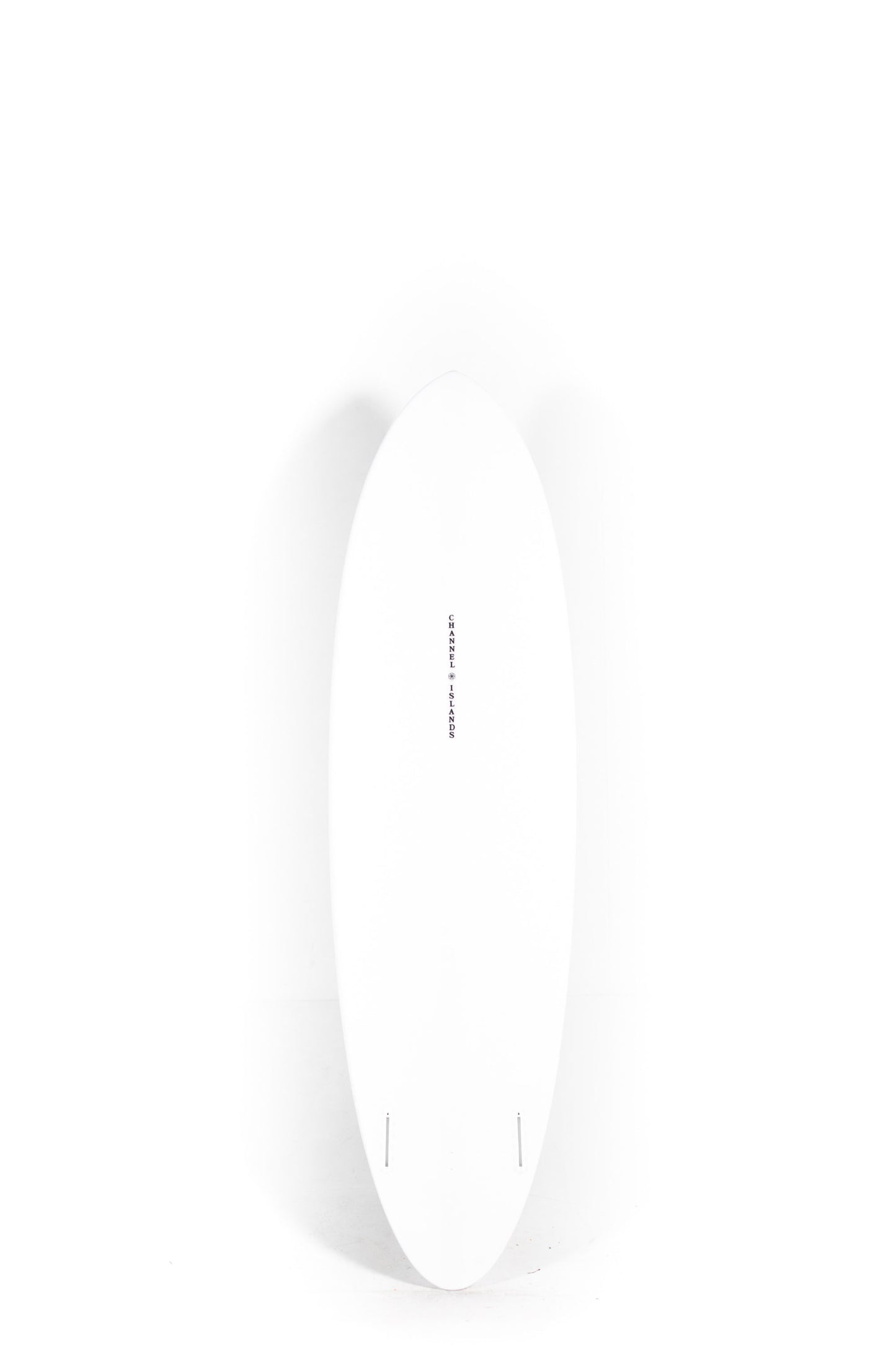 White Channel Islands Surfboard Ci Mid Twin size 6'7" on a white background by Pukas Surf Shop - 2