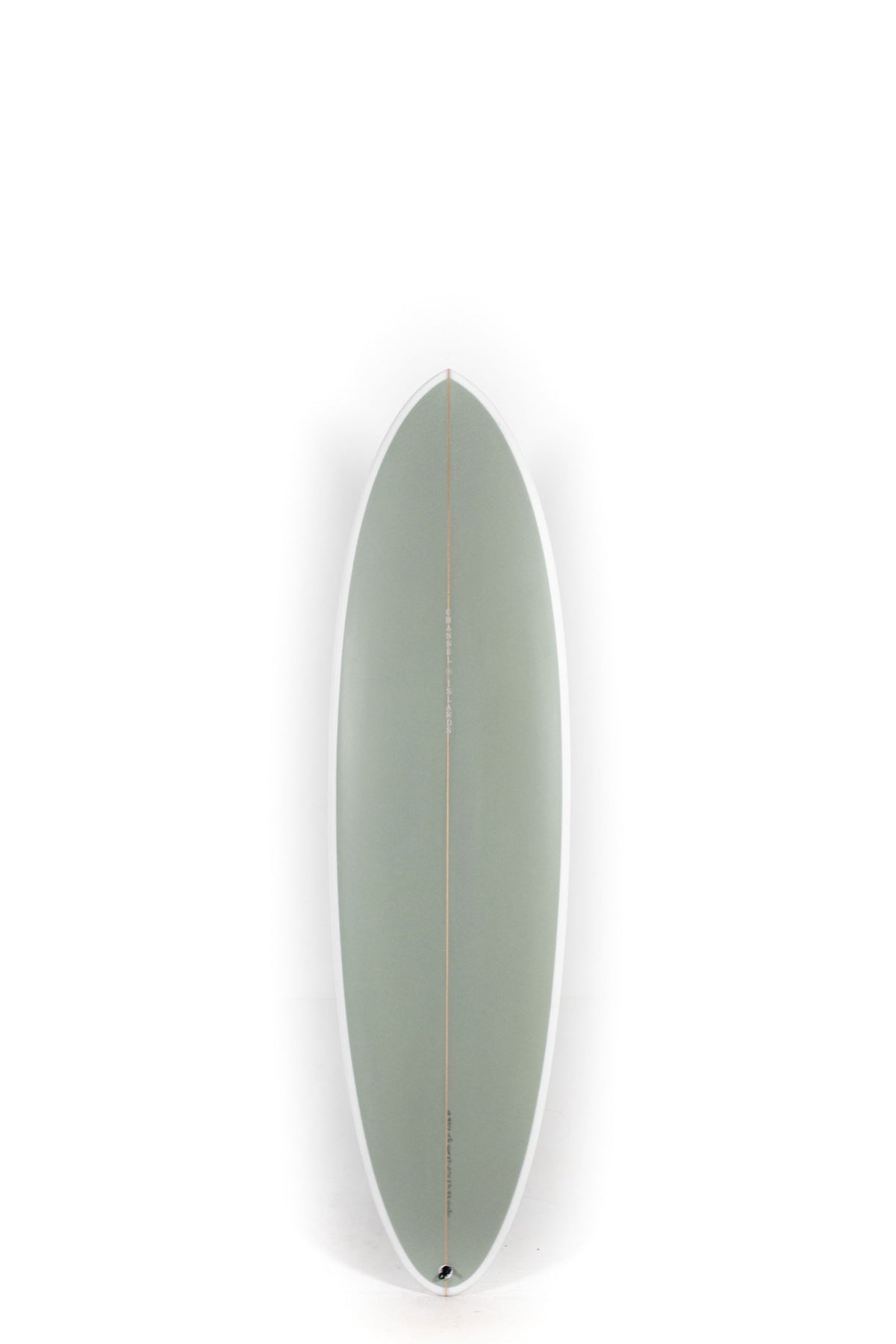 Green Channel Islands Surfboard size 6'7" on a white background by Pukas Surf Shop