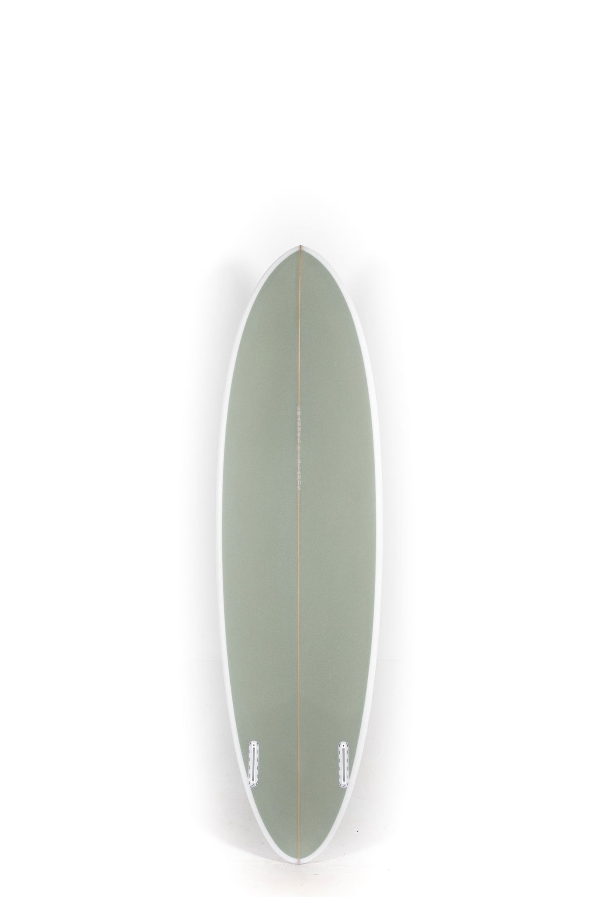 Green Channel Islands Surfboard size 6'7" on a white background by Pukas Surf Shop - 2