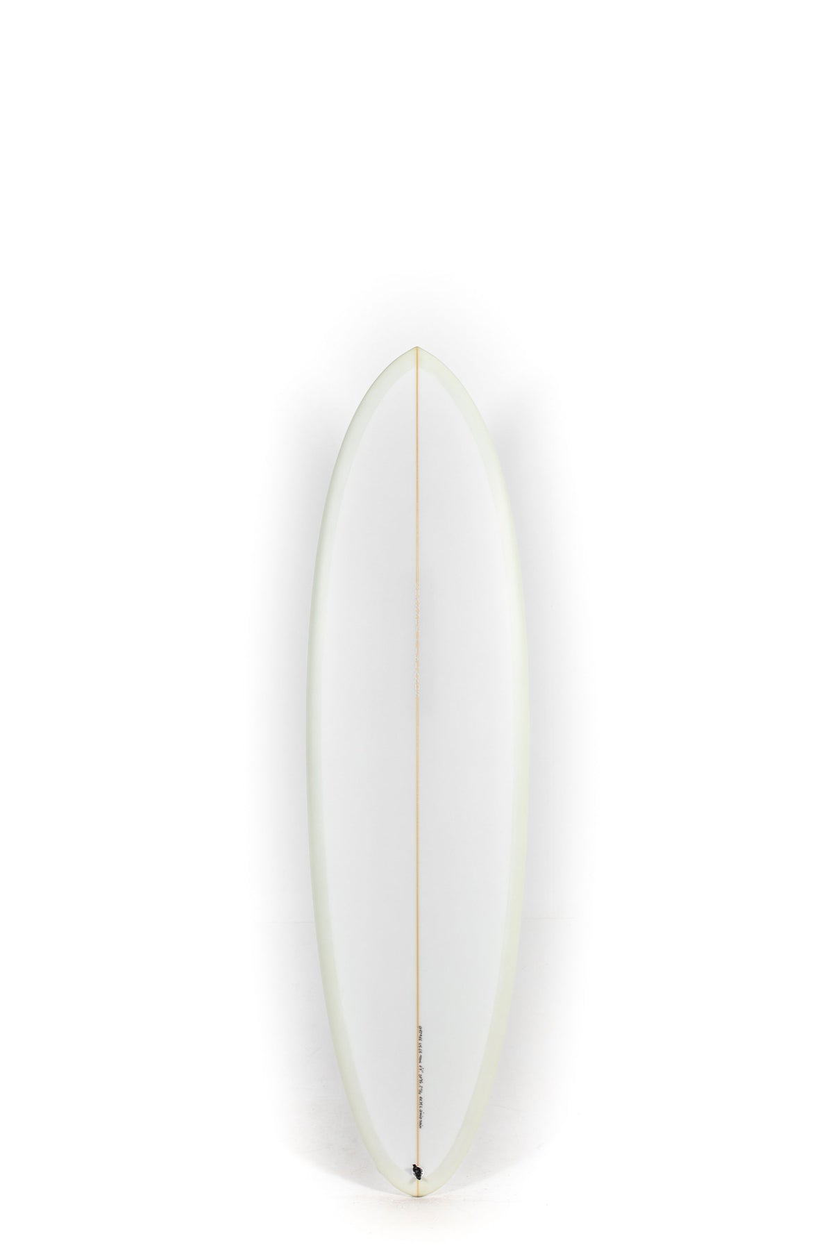 Light green CI MID TWIN by Channel Islands size 6'7" on a white background by Pukas Surf Shop