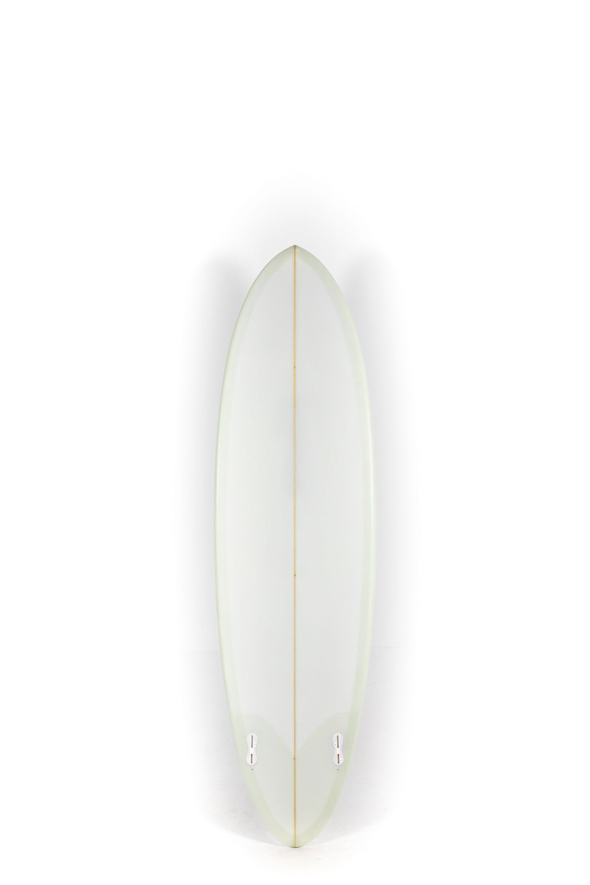 Light green CI MID TWIN by Channel Islands size 6'7" on a white background by Pukas Surf Shop - 2