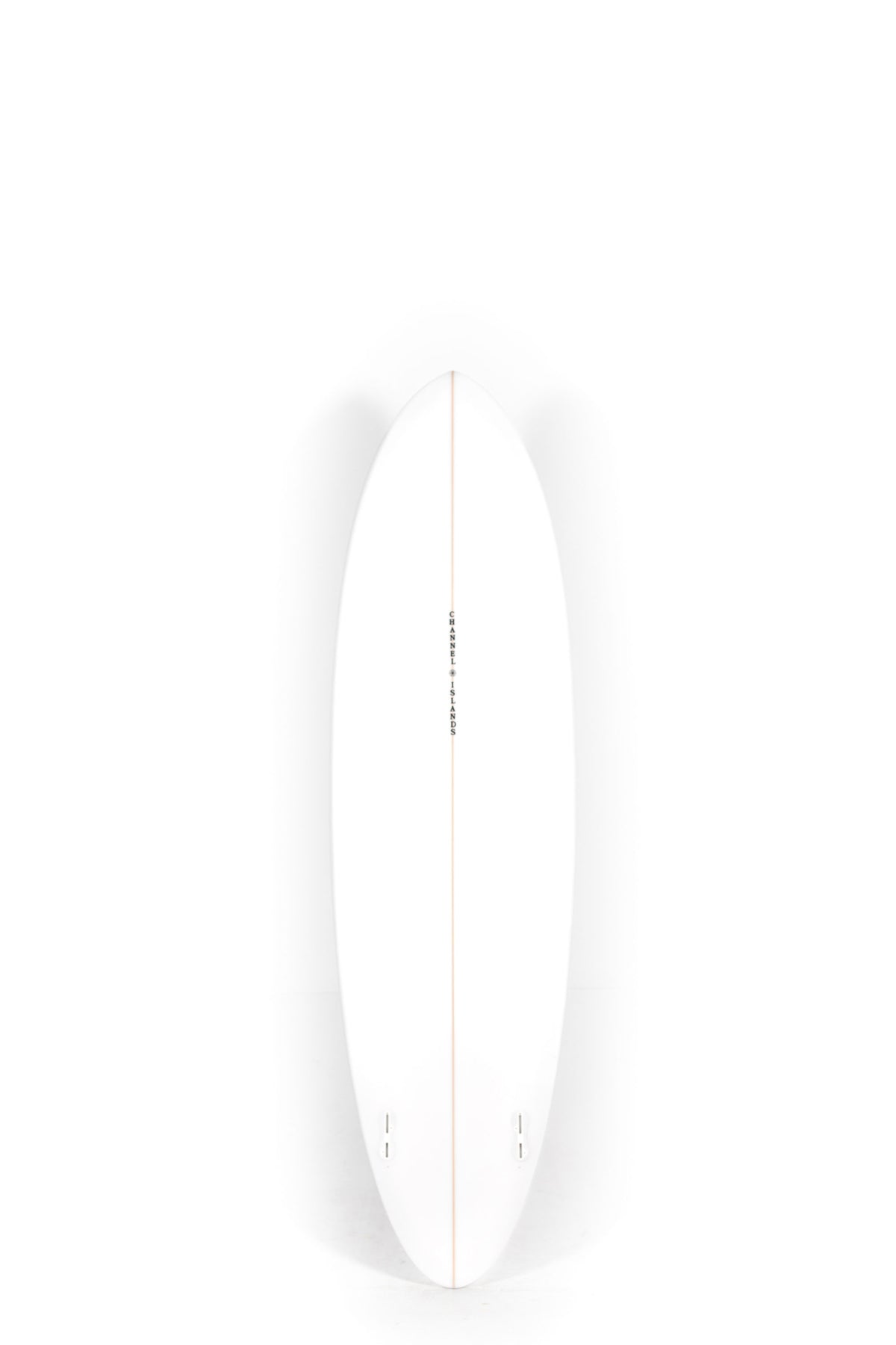 White Channel Islands Surfboard CI MID TWIN size 6'7" on a white background by Pukas Surf Shop - 2