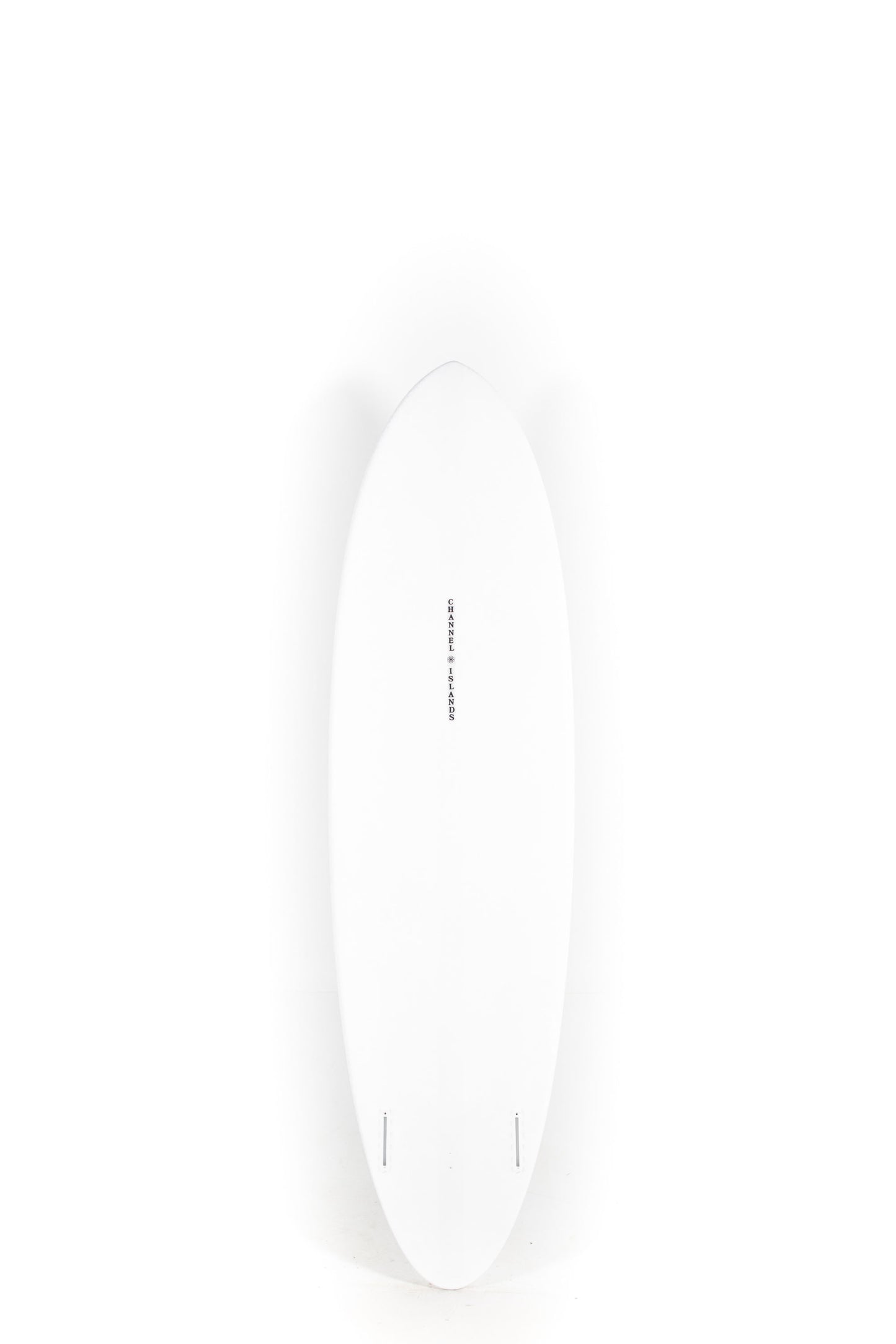 White Channel Islands Surfboard size 6'9" on a white background by Pukas Surf Shop - 2