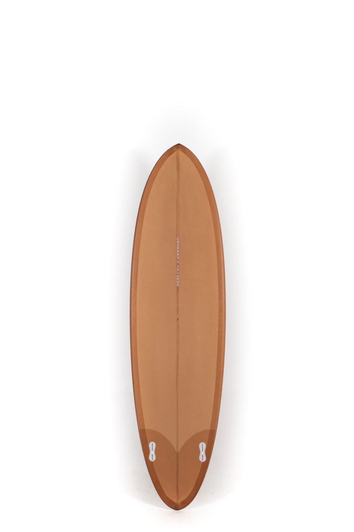 Brown Channel Islands Surfboard CI MID TWIN size 6'9" on a white background by Pukas surf shop - 2