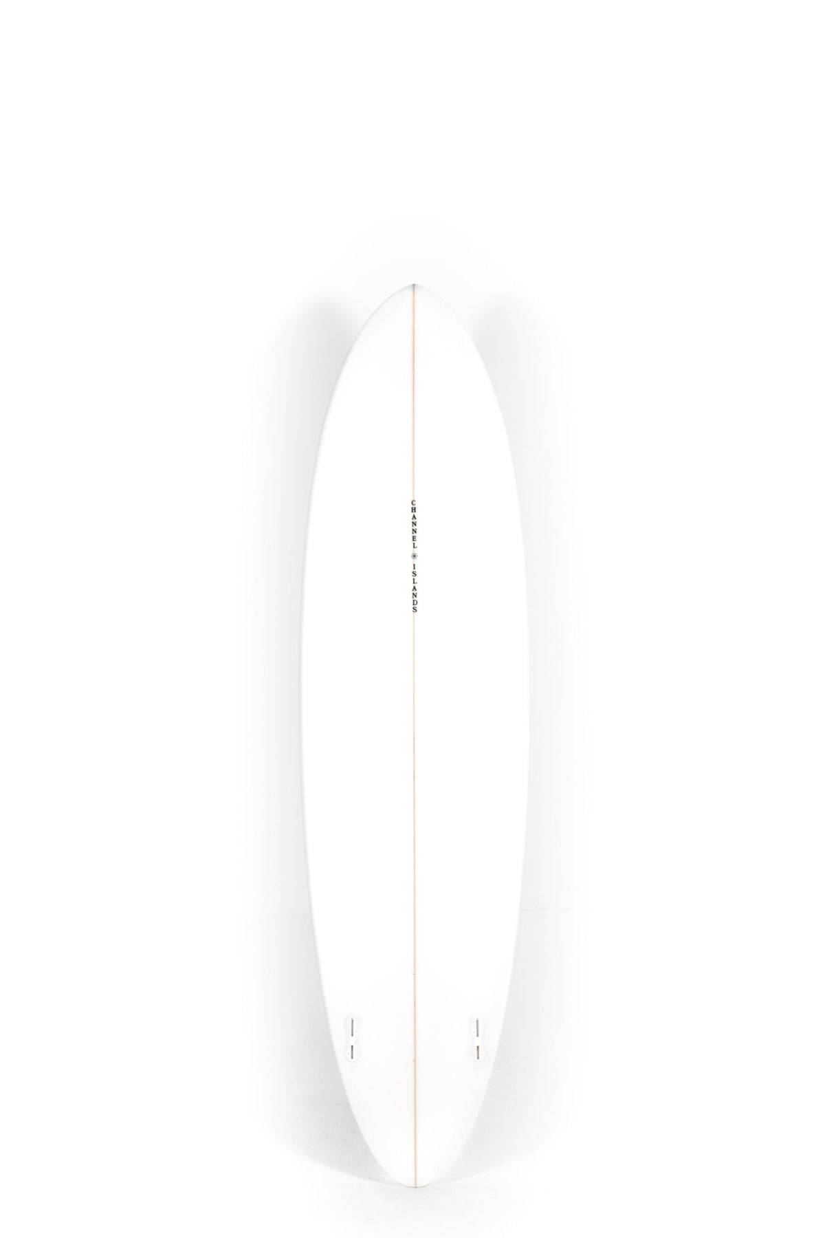 White Channel Islands Surfboard CI MID TWIN size 7'1" on a white background by Pukas Surf Shop - 2