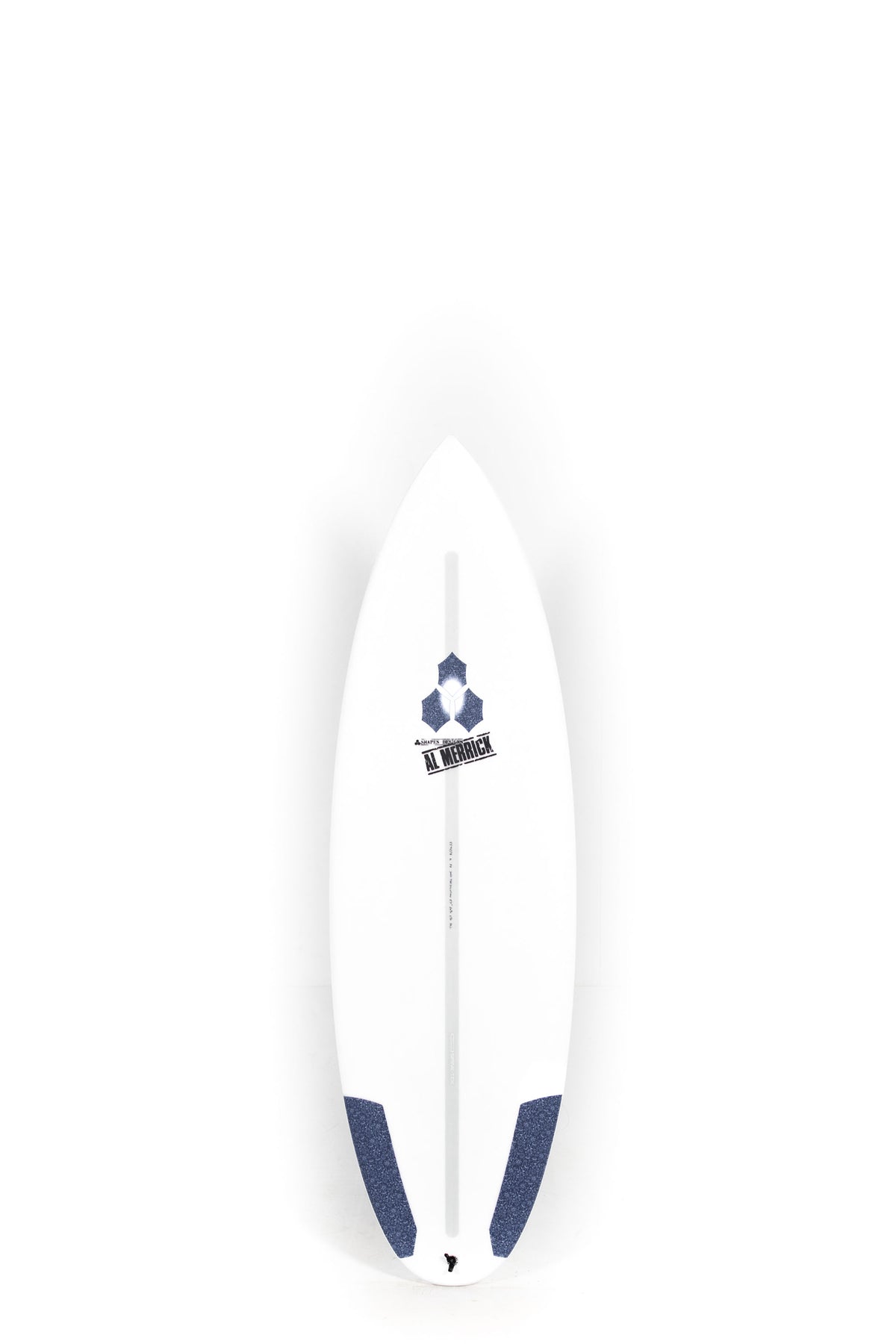 White Channel Islands Surfboard Solution size 5'11" on a white background by Pukas Surf Shop
