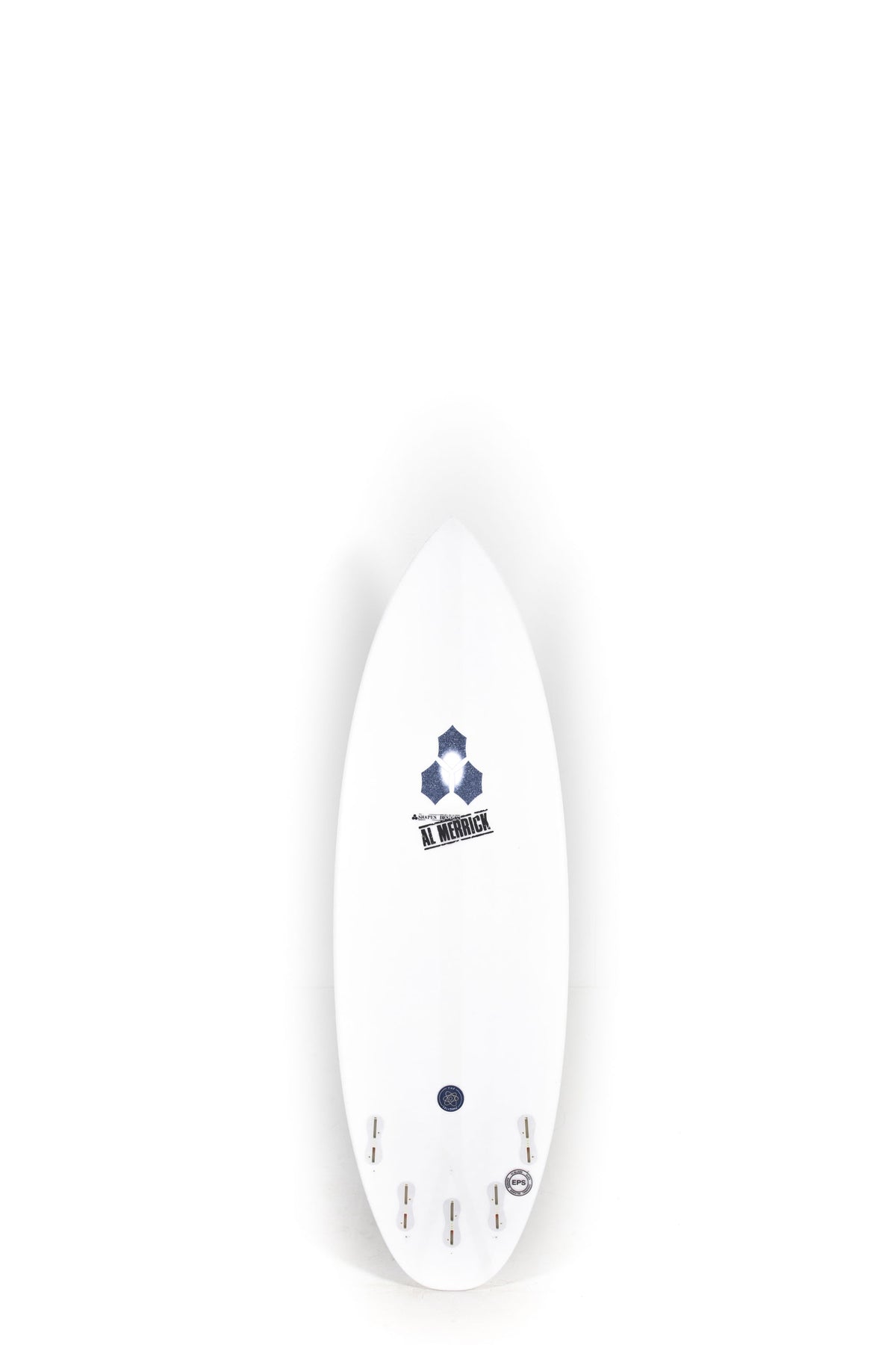 White Channel Islands Surfboard Solution size 5'6" on a white background by Pukas Surf Shop - 2
