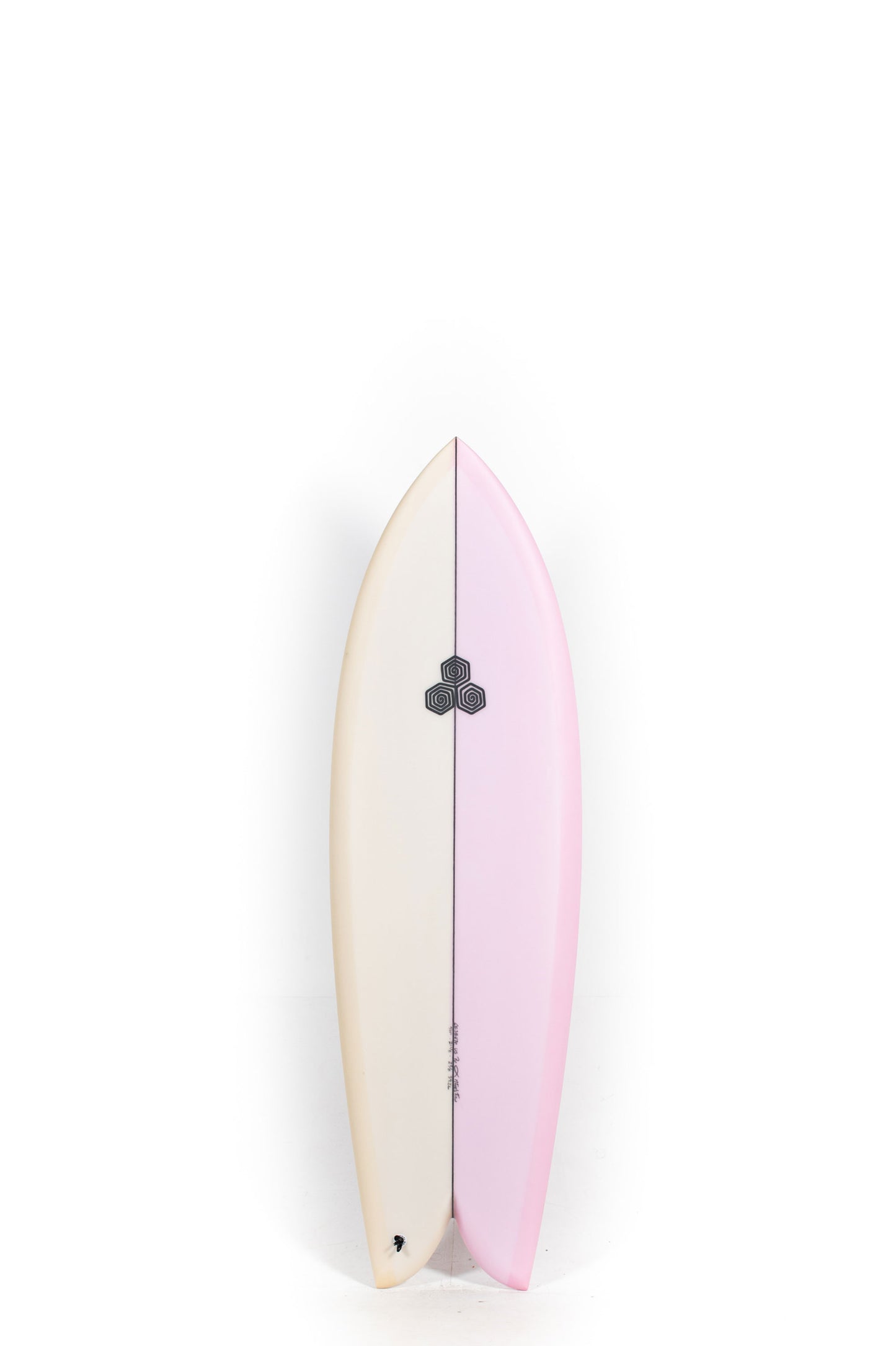 Pink and Beige Channel Islands Surfbord Feb's Fish size 5'11" at Pukas Surf Shop
